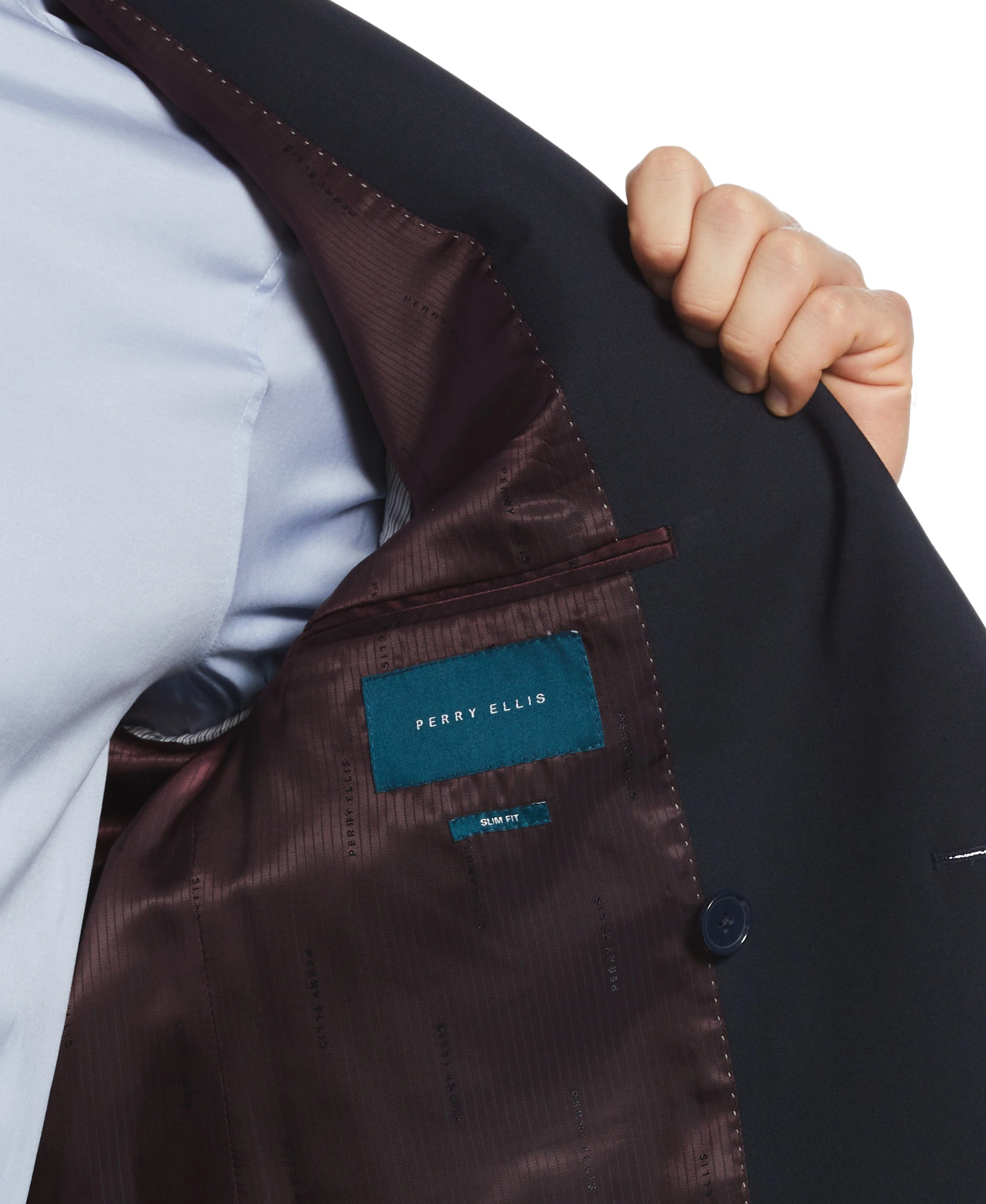 Slim Fit Double Breasted Peak Lapel Suit Jacket