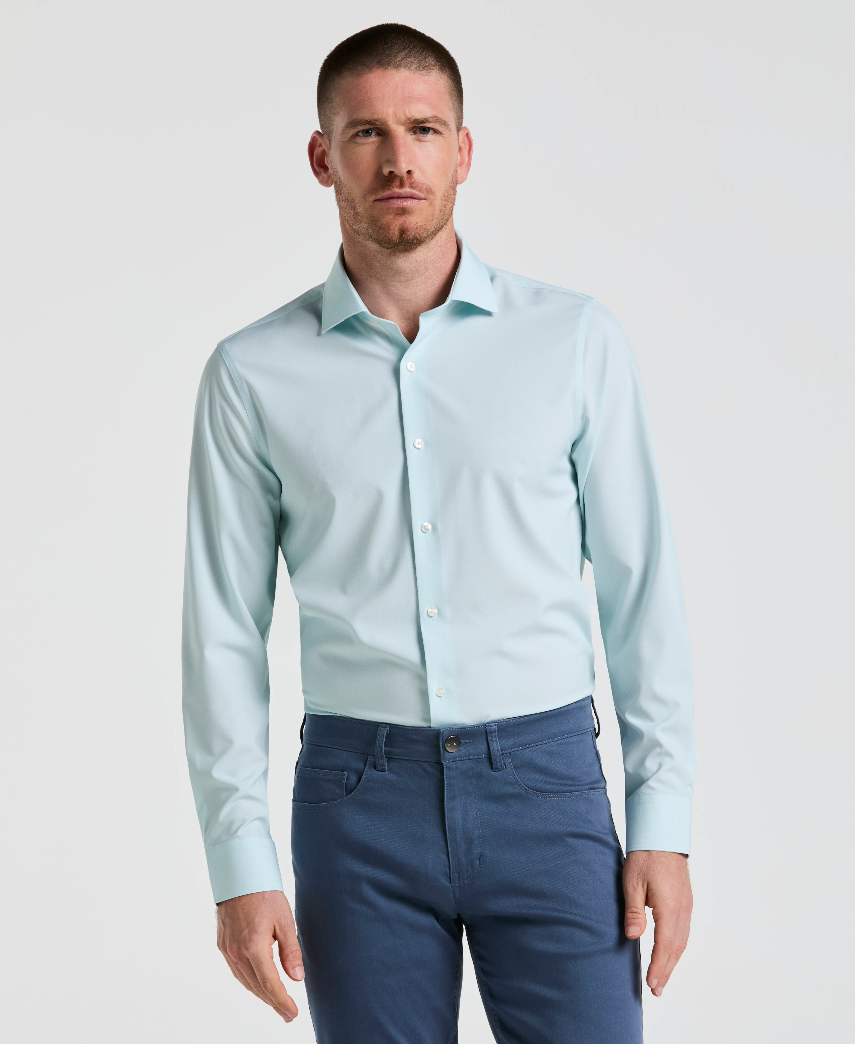 Performance Tech Geo Print Dress Shirt