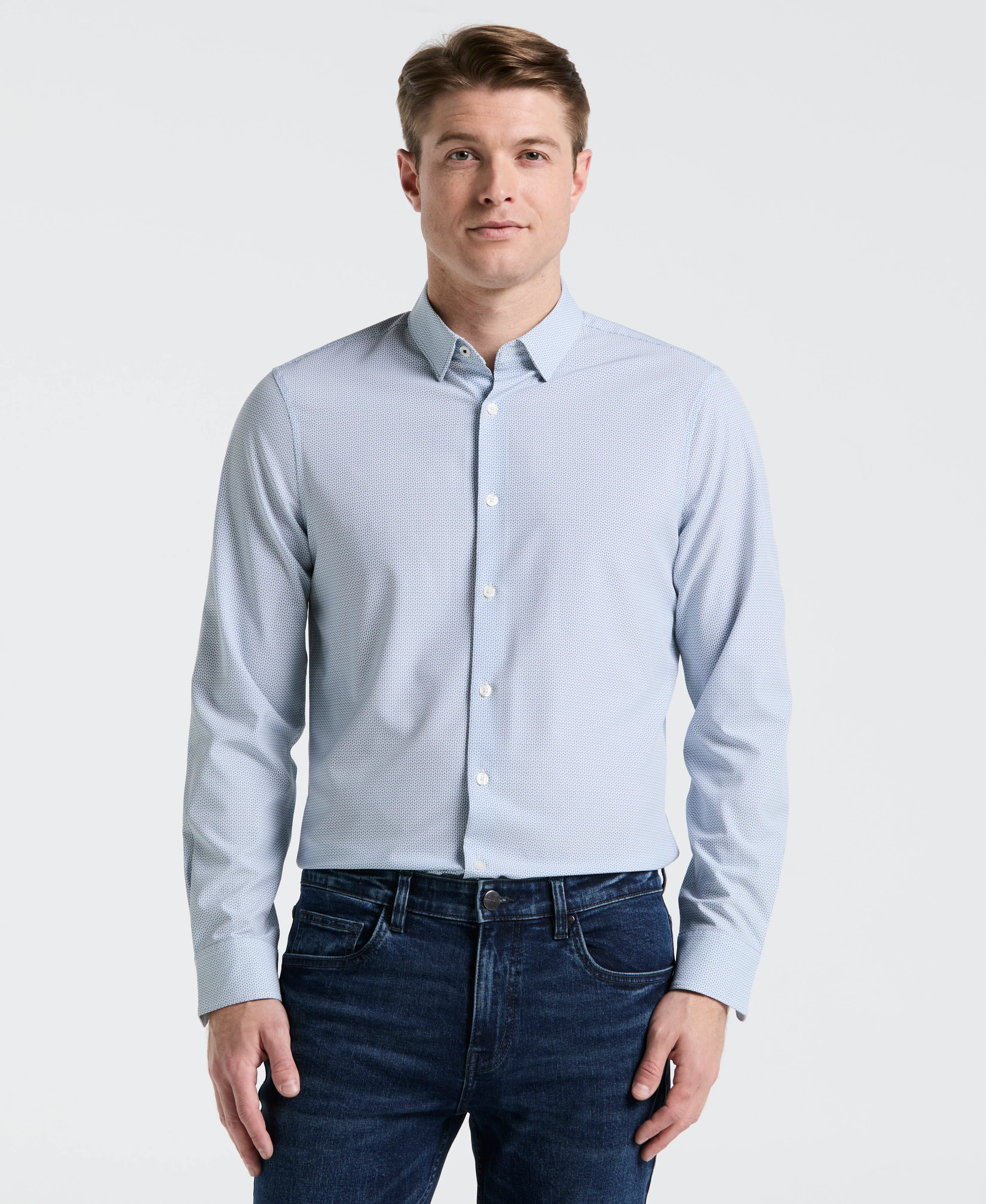Slim Fit Float Total Stretch Pattern Shirt