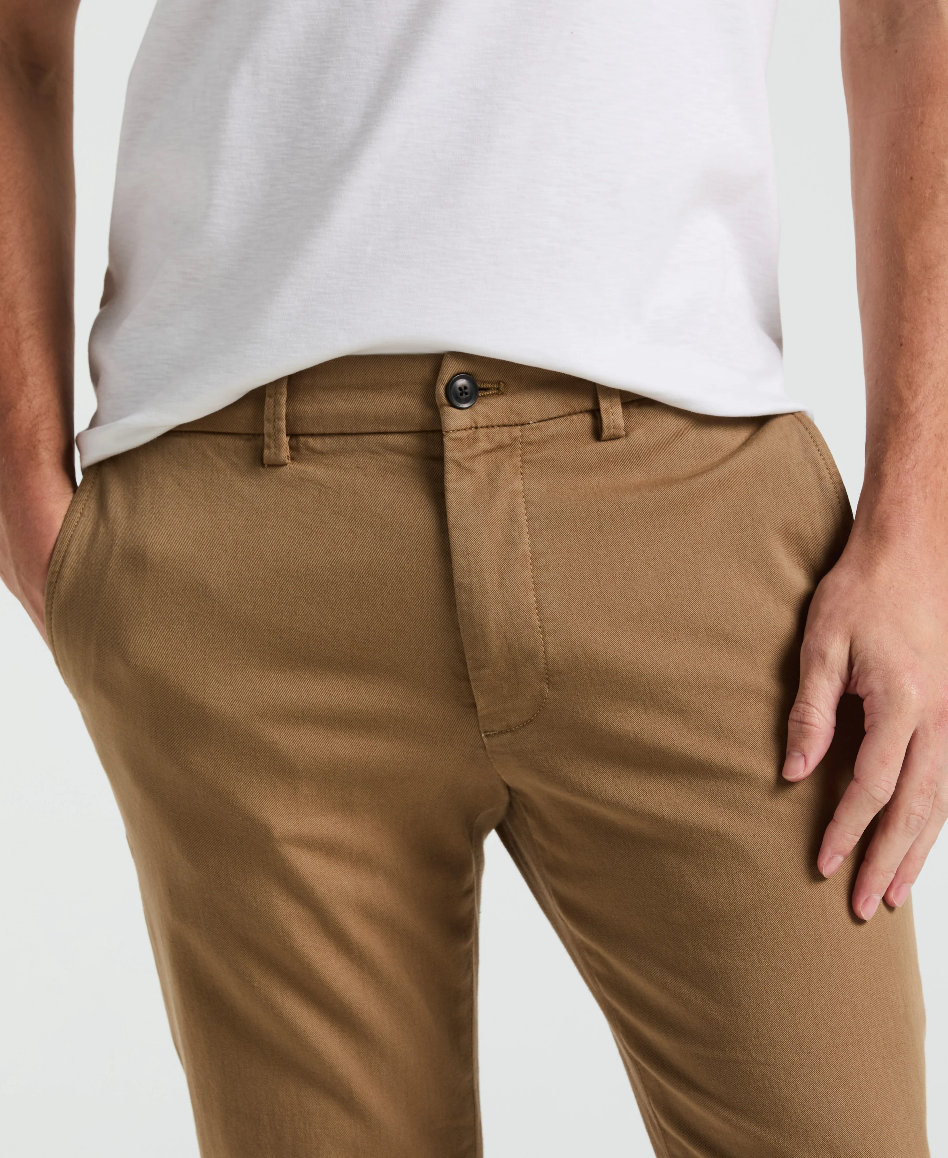 Slim Fit Dyed Solid Twill Chino Pant
