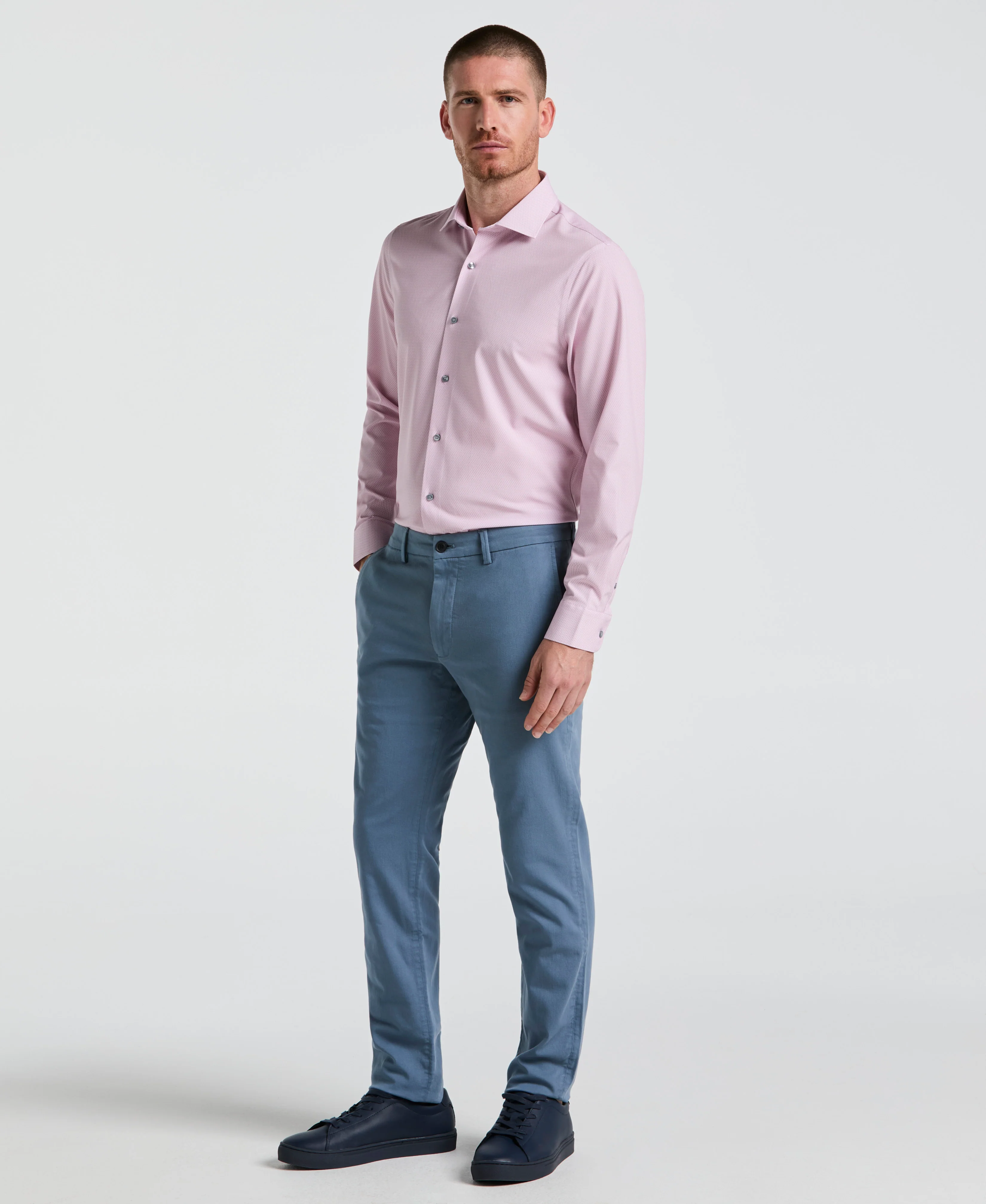 Slim Fit Dyed Solid Twill Chino Pant
