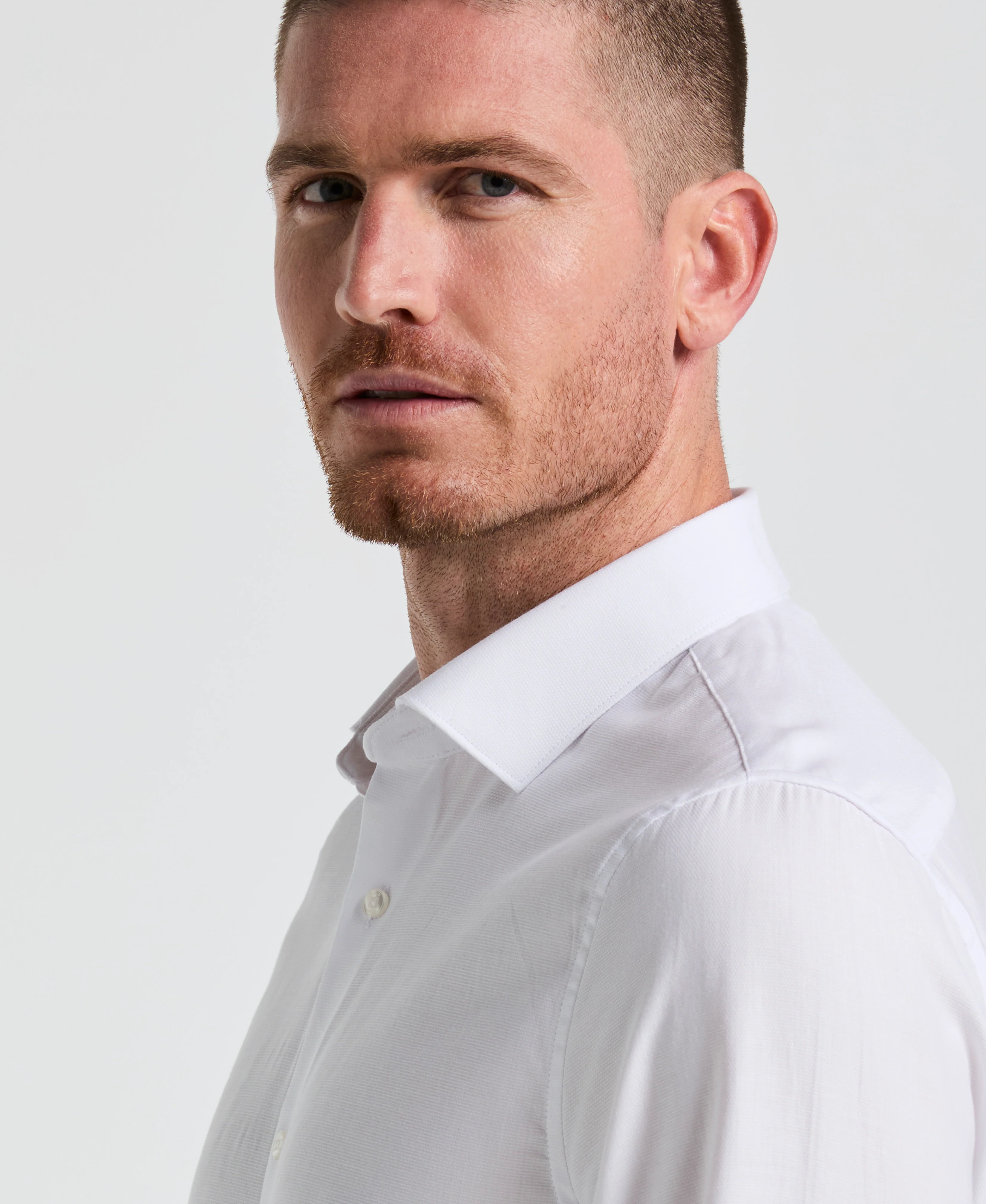 Dobby Micro Diamond Print Dress Shirt