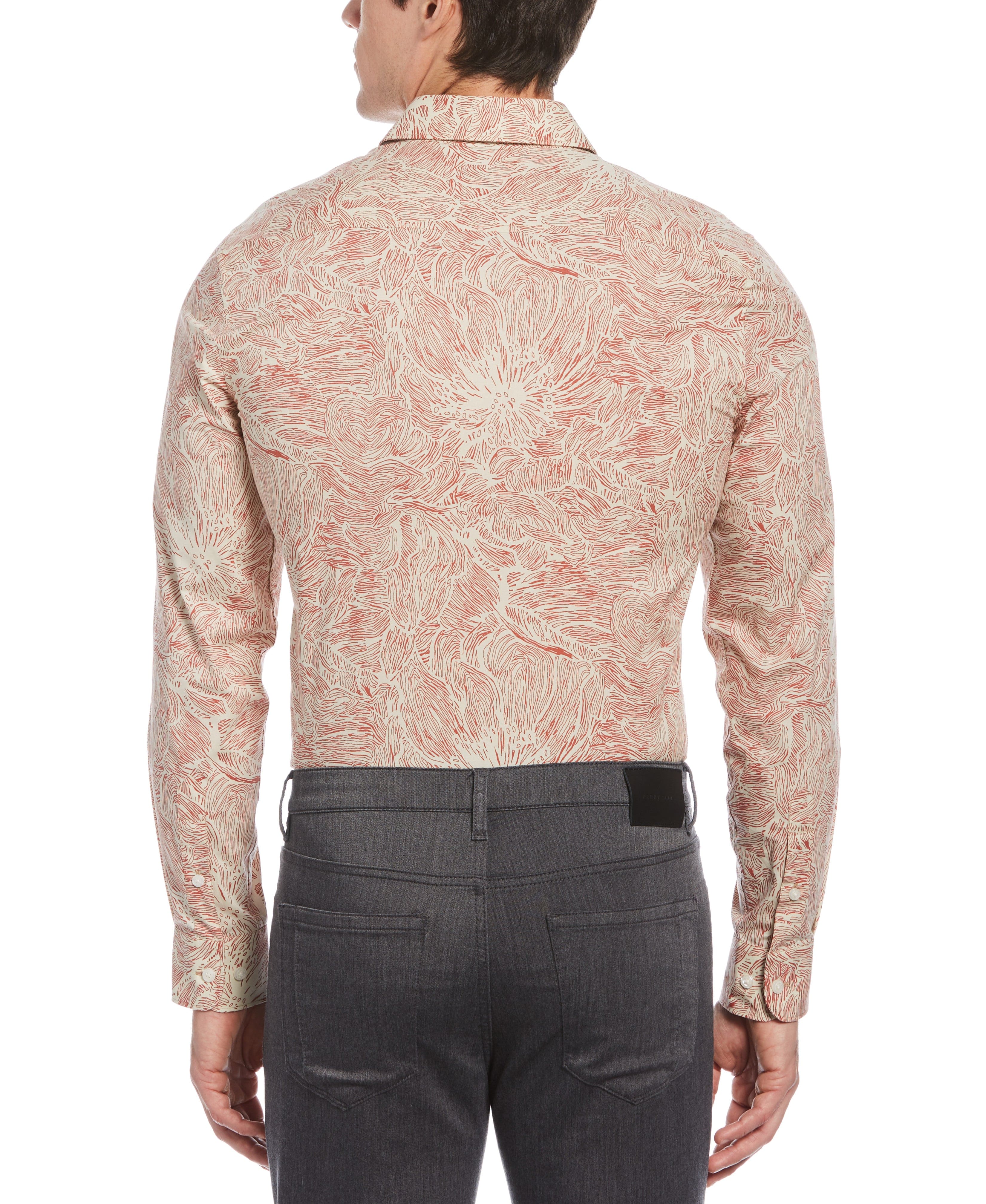 Big & Tall Sketch Print Stretch Shirt