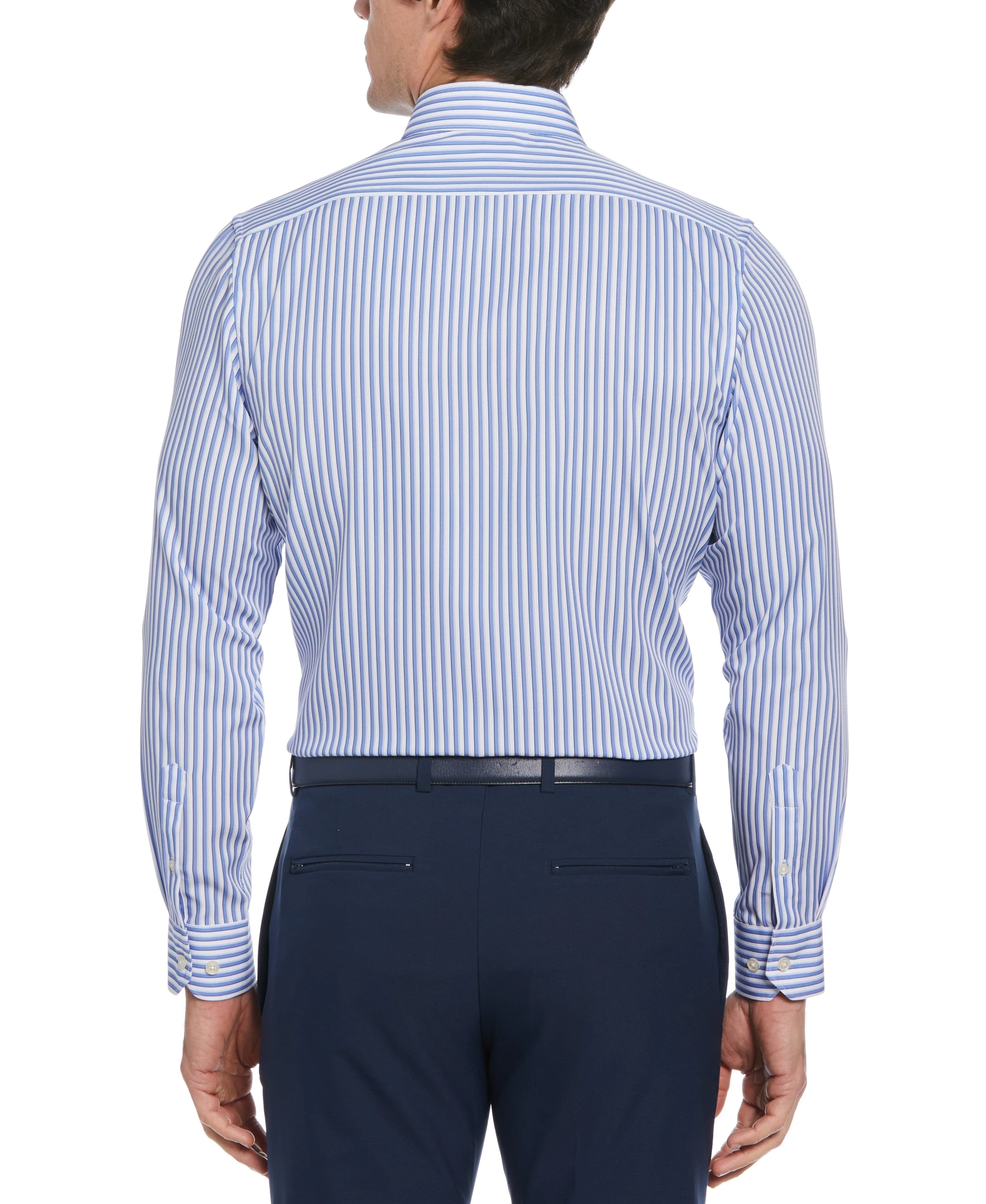 Slim Fit Total Stretch Striped Print Dress Shirt