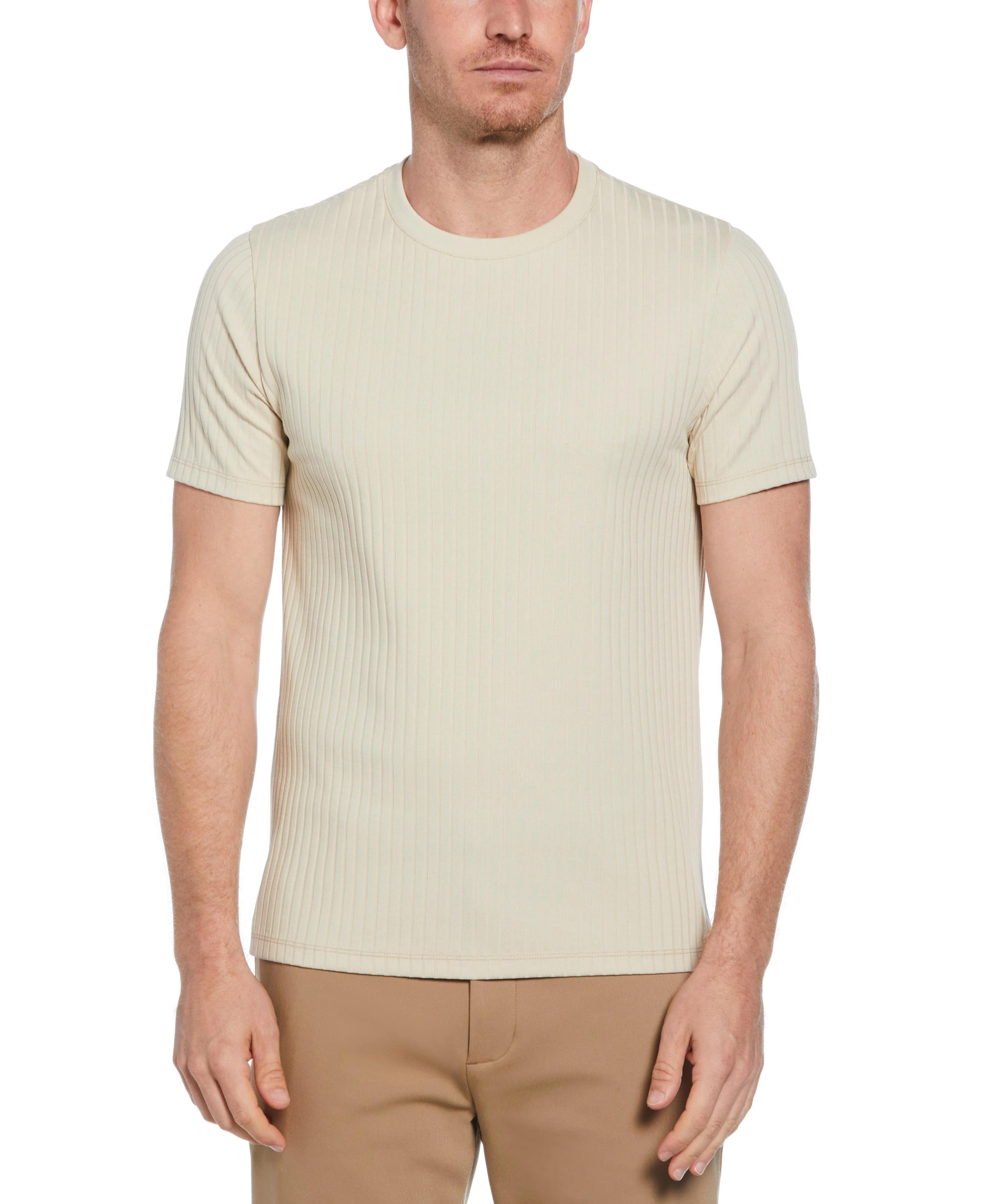 Ribbed Crew Neck Tee