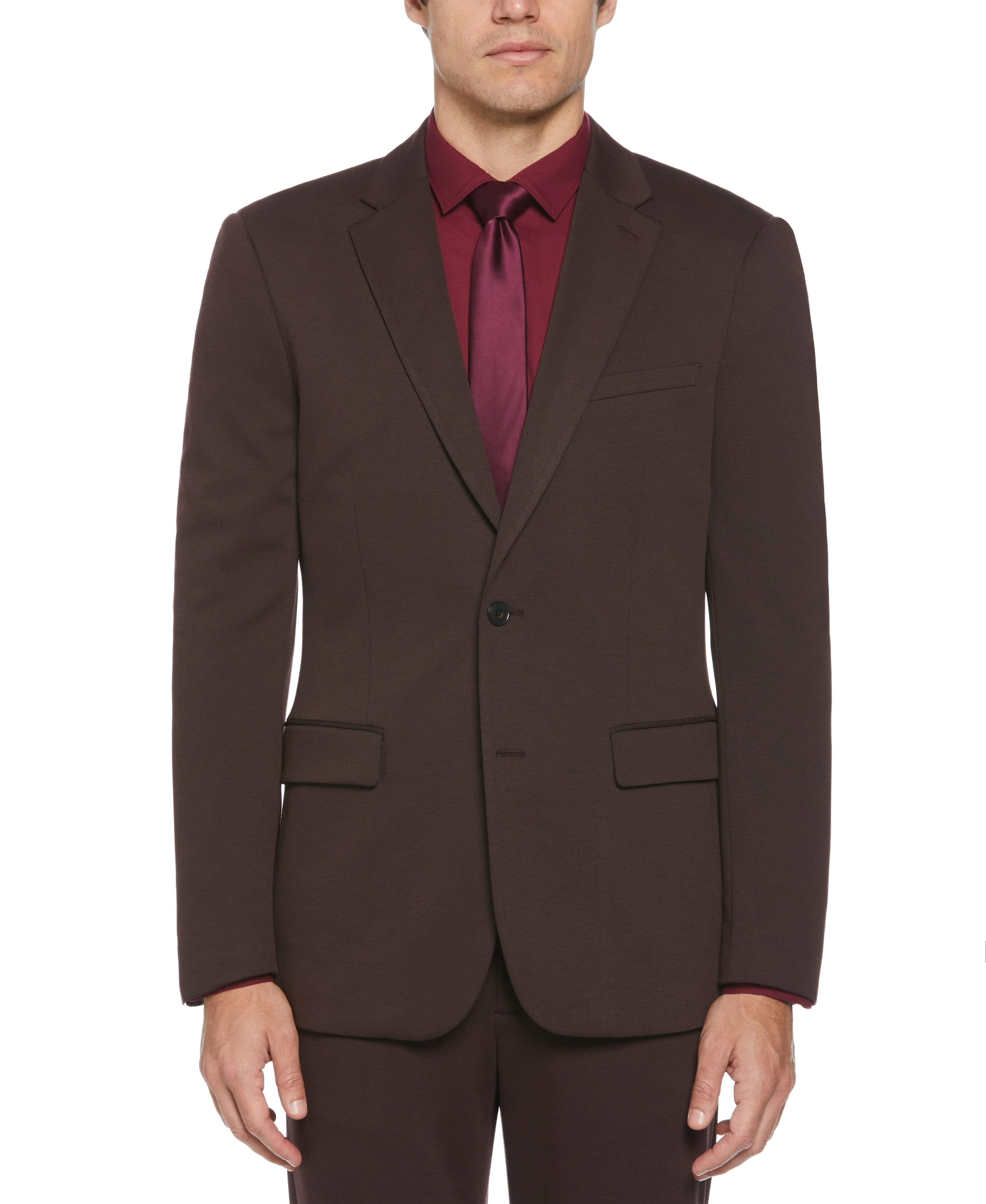 Slim Fit Solid Knit Suit Jacket