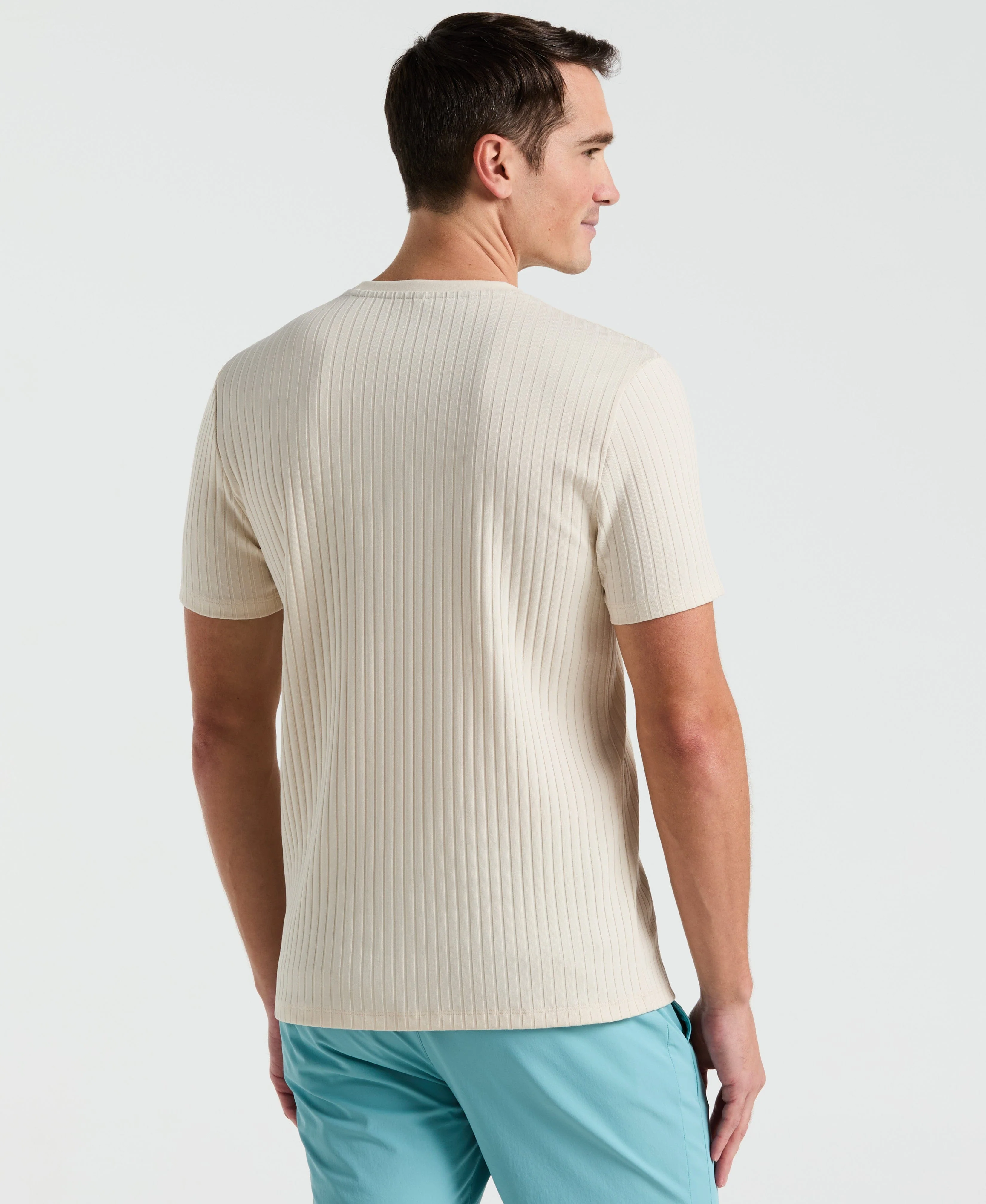 Ribbed Crew Neck Tee