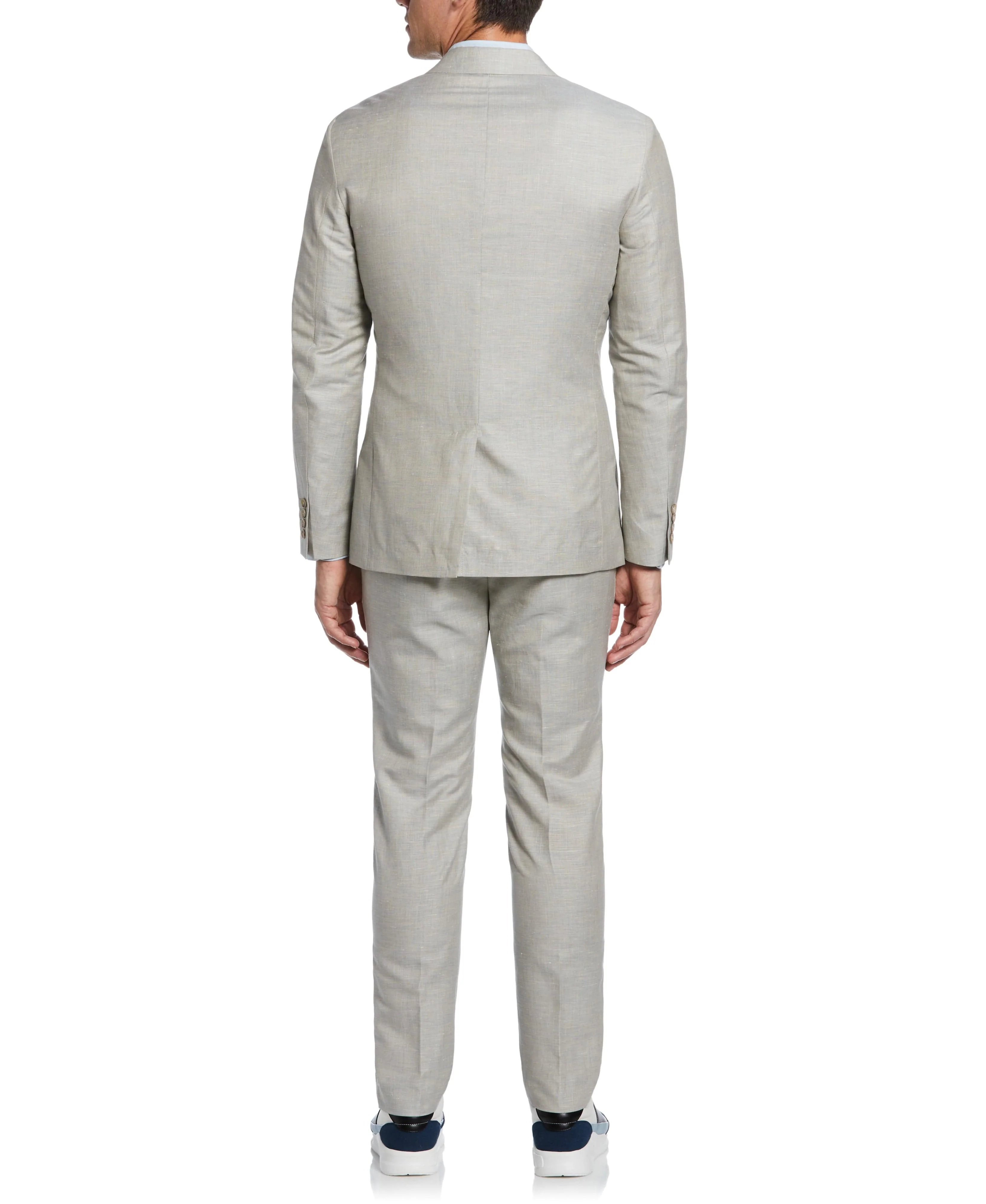 Very Slim Linen Blend Textured Suit Jacket