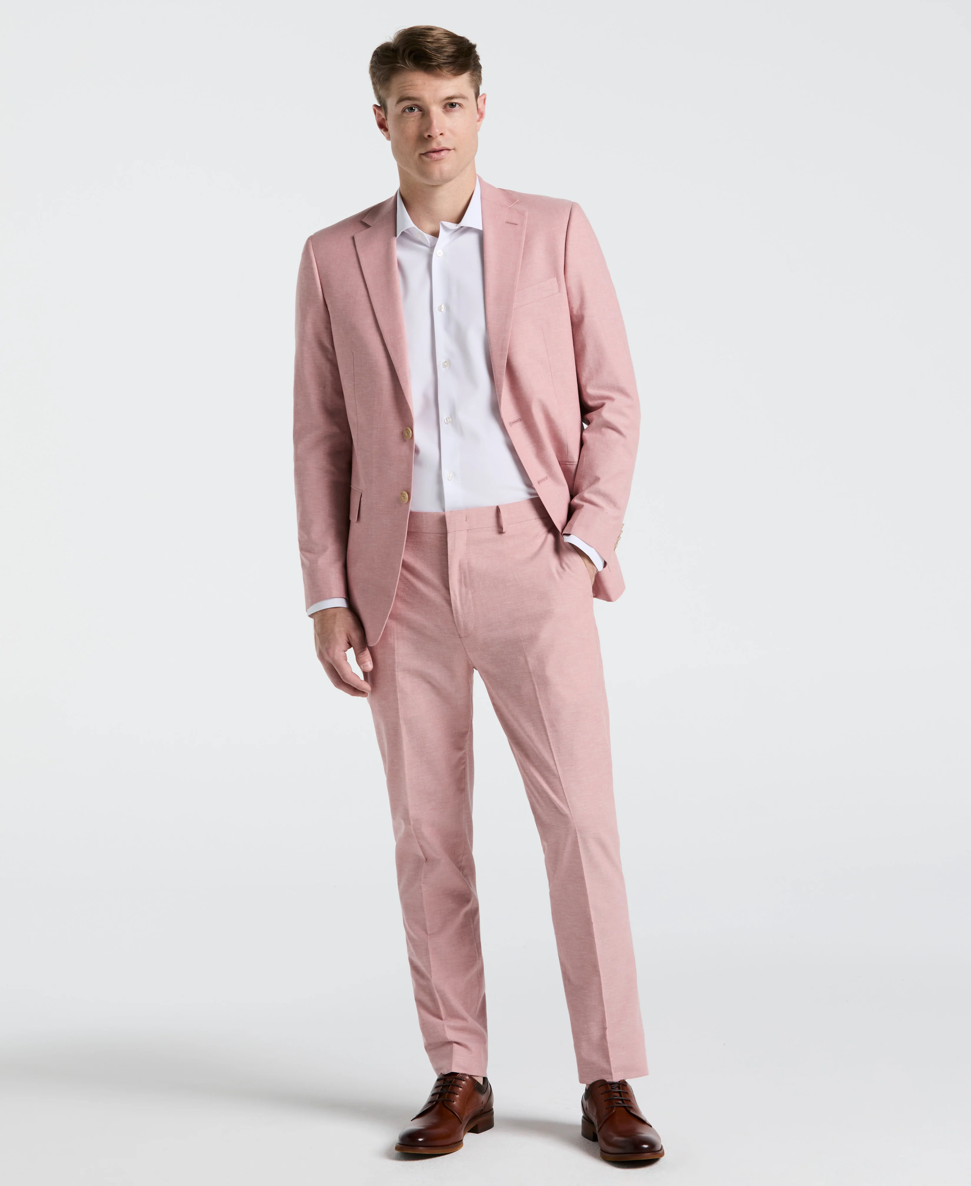 Slim Fit Solid Linen Blend Suit Jacket