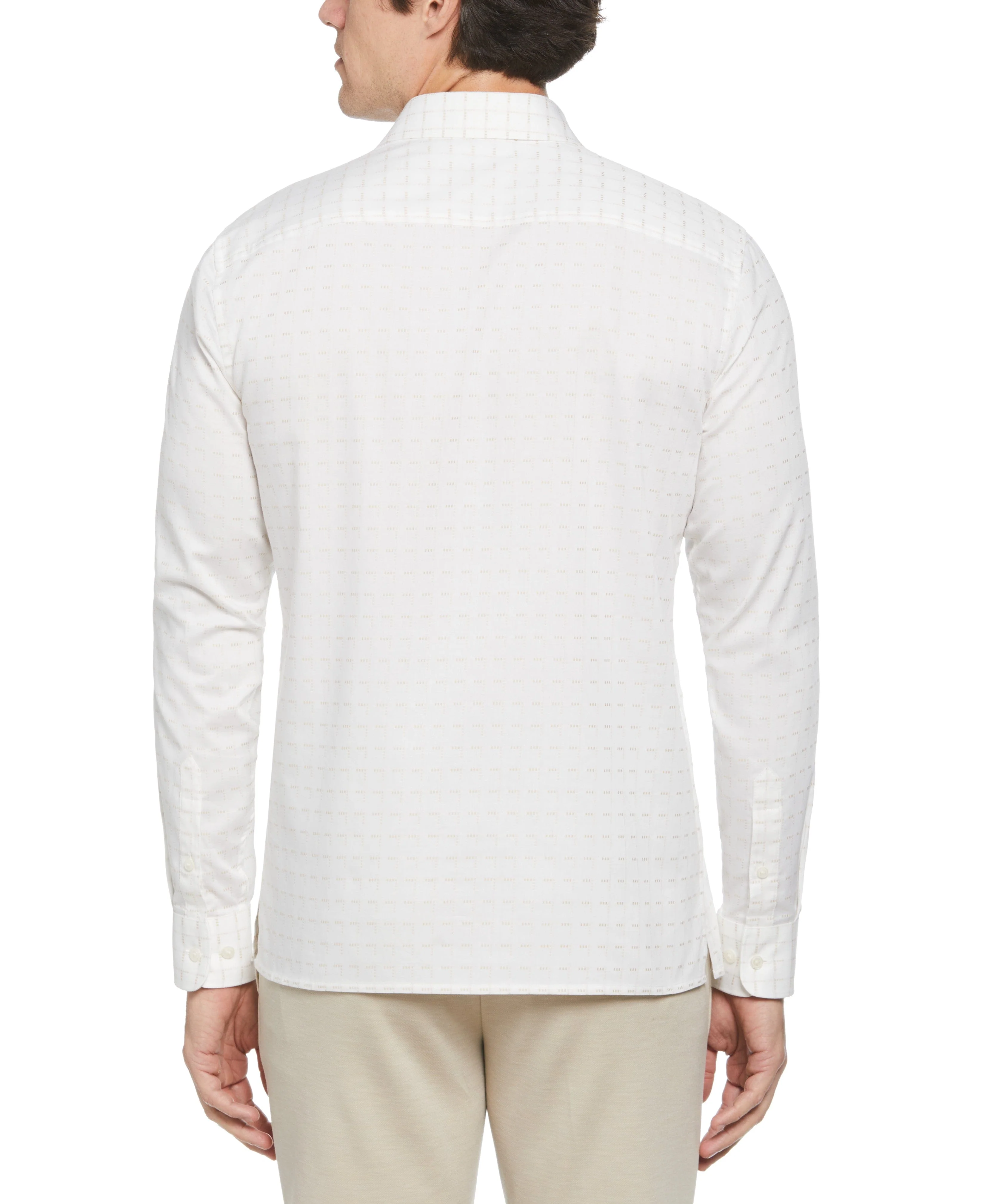 Dobby Perry Print Plaid Shirt