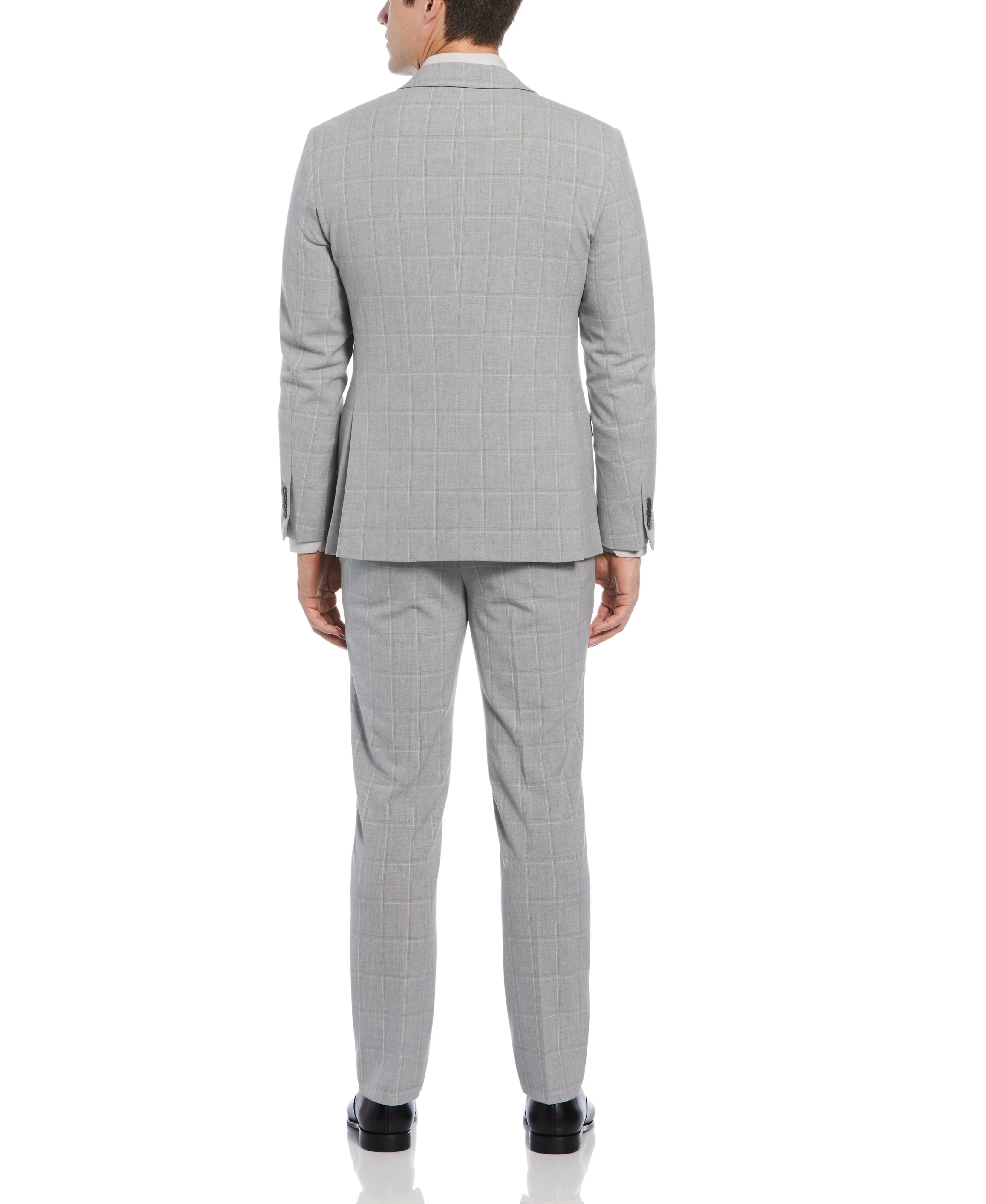 Slim Fit Windowpane Suit Jacket