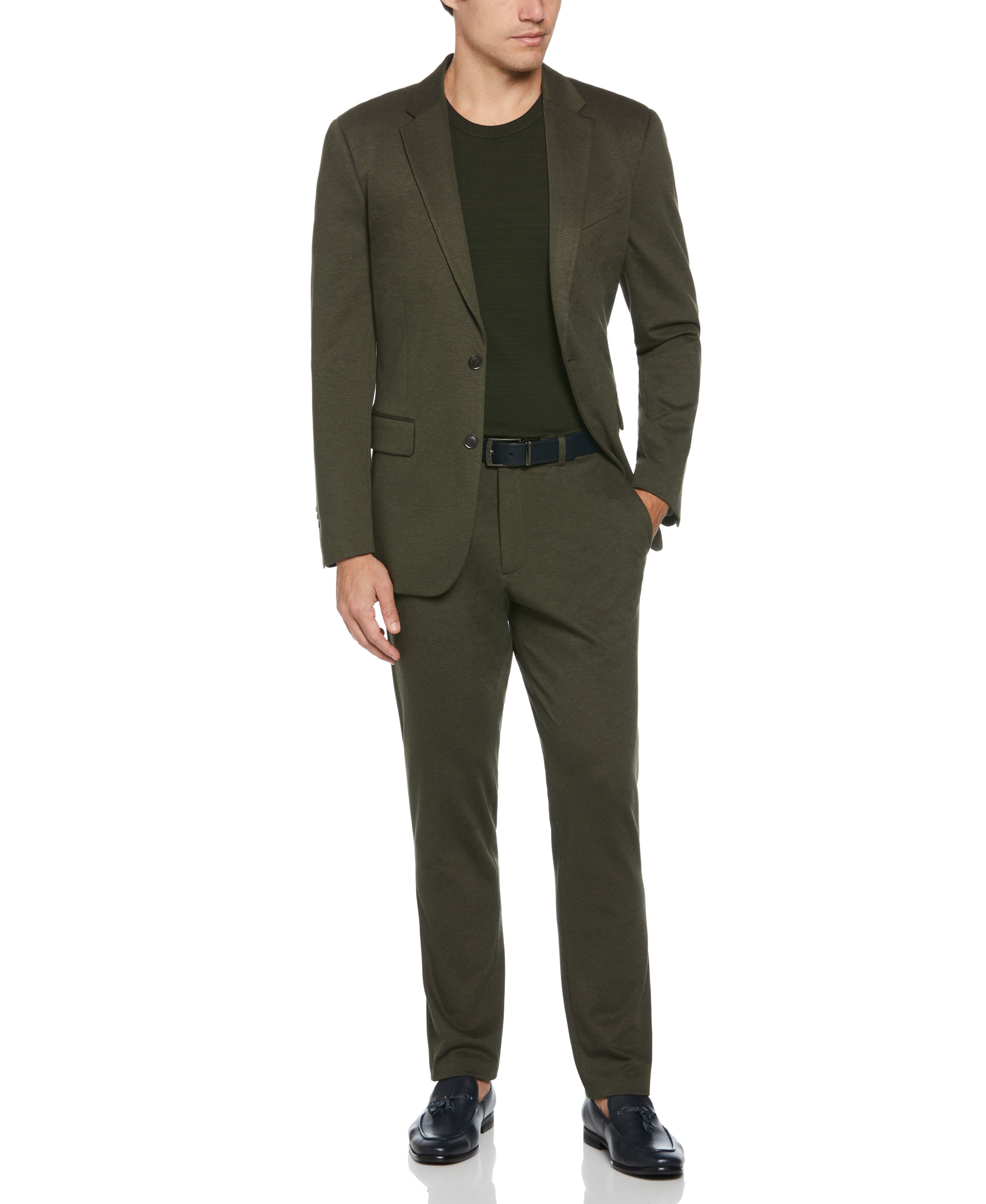 Slim Fit Two Tone Smart Knit Suit Jacket