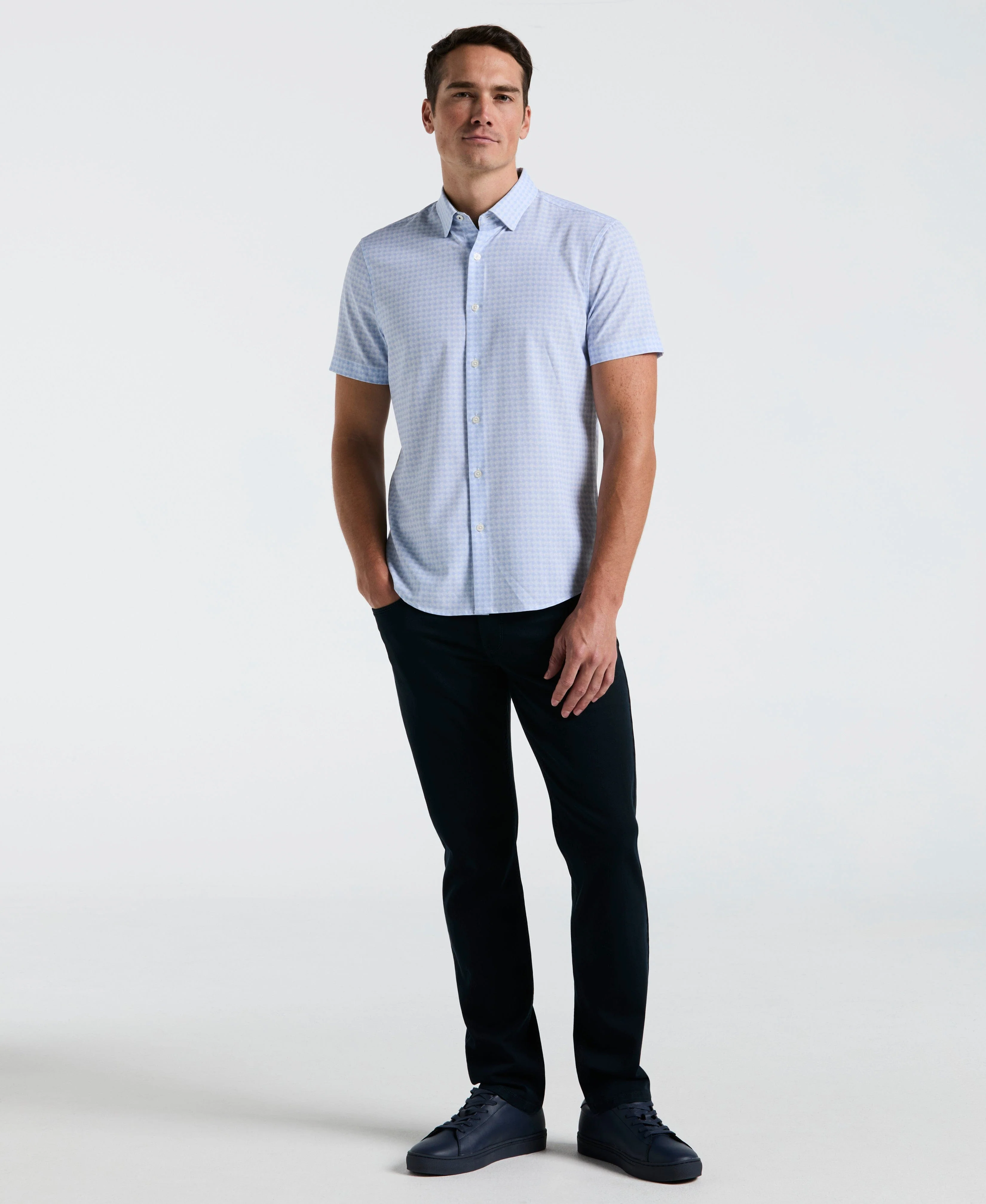 Textured Dot Slim Fit Shirt