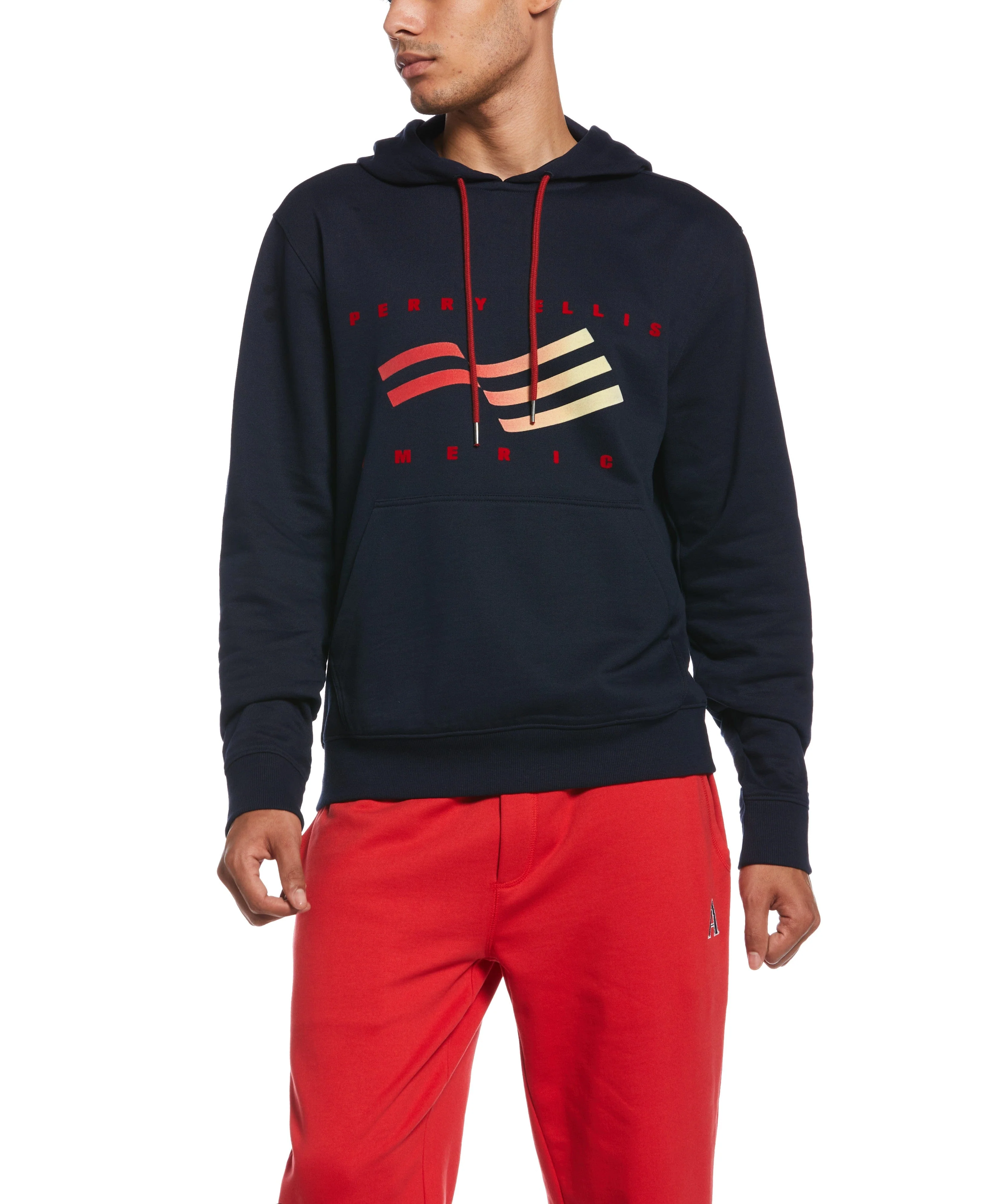 Perry Ellis America Flocked Hoodie