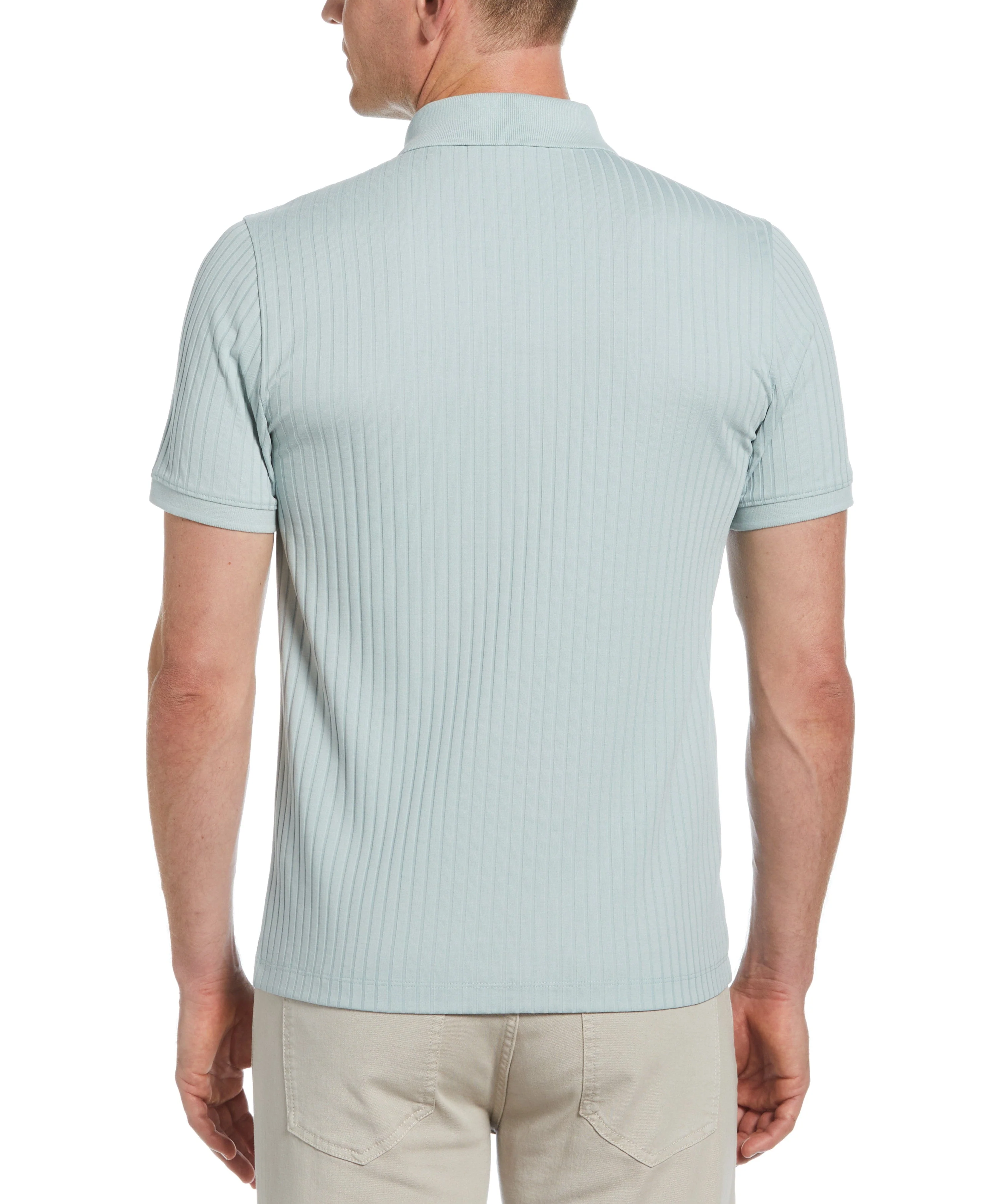 Quarter Zip Ribbed Polo