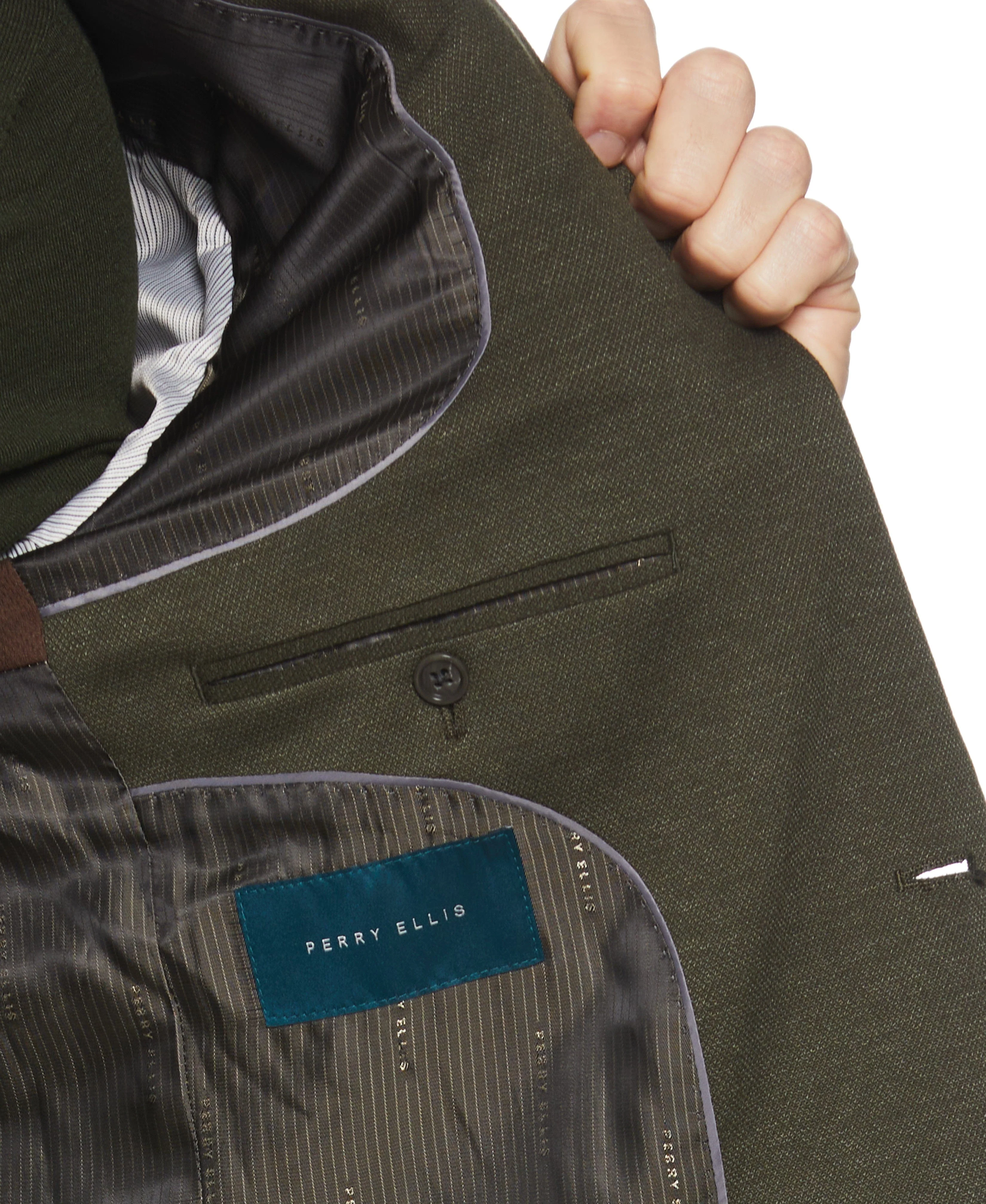 Slim Fit Two Tone Smart Knit Suit Jacket