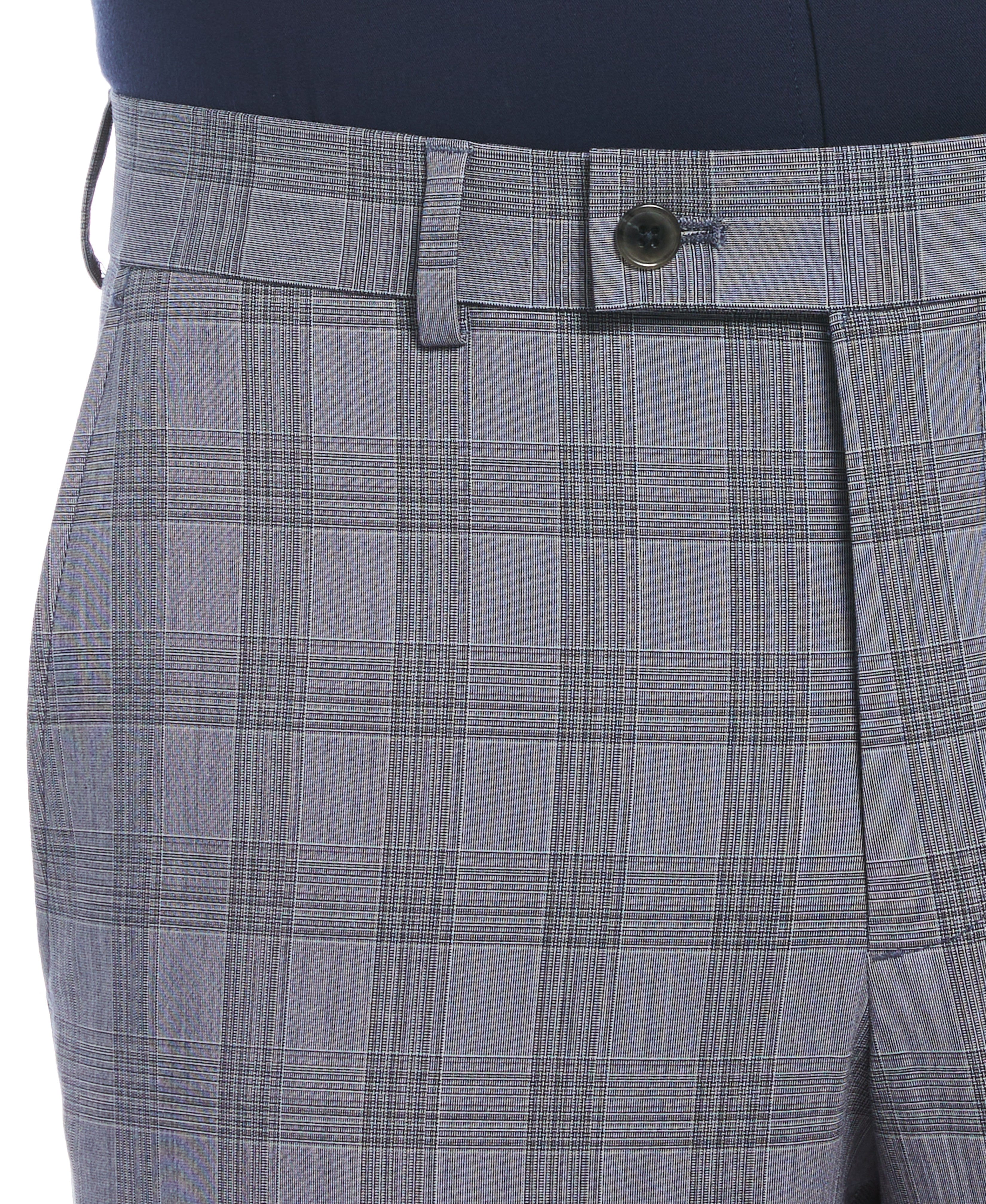 Slim Fit Plaid Suit Pant