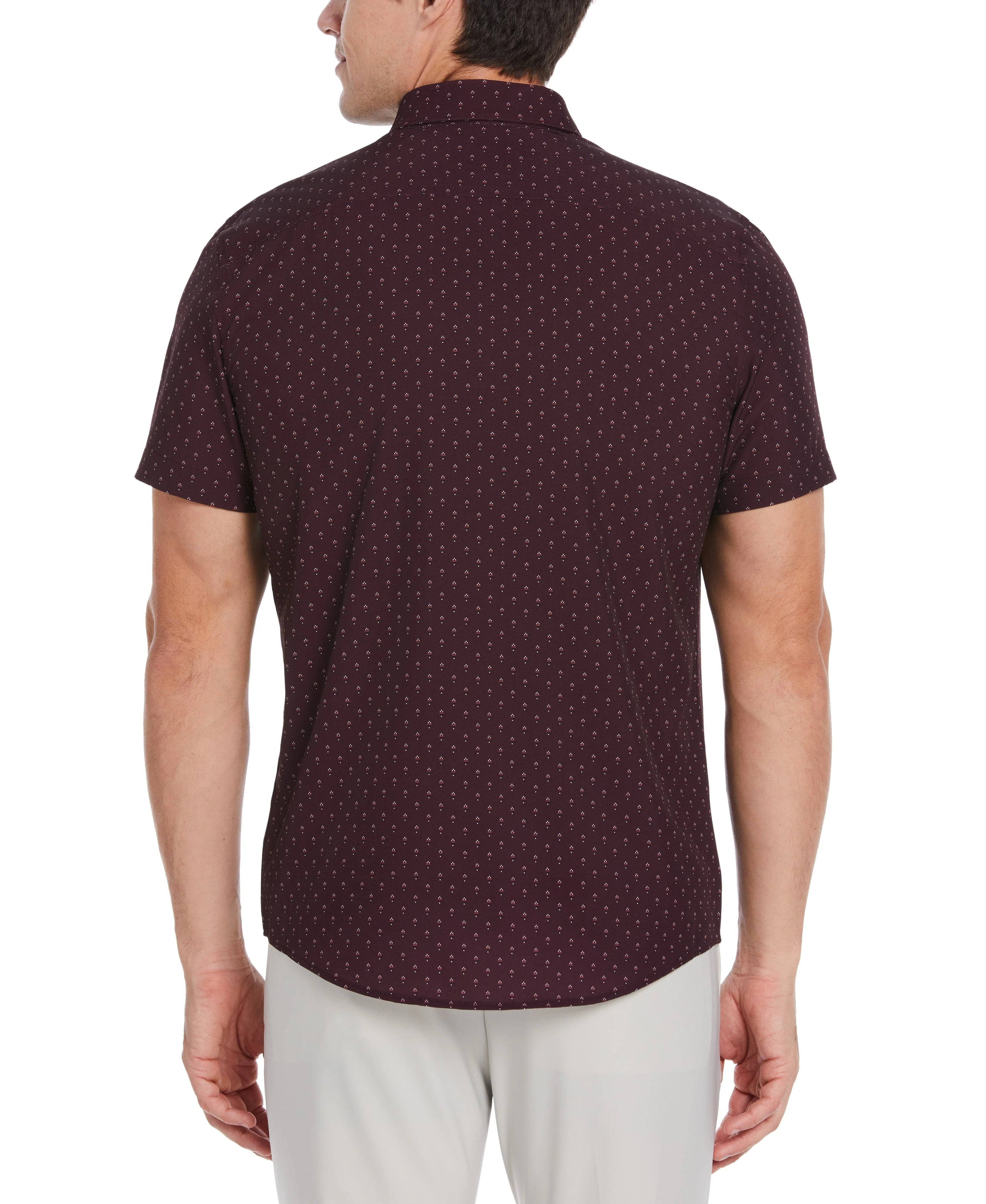 Total Stretch Slim Fit Geo Print Shirt