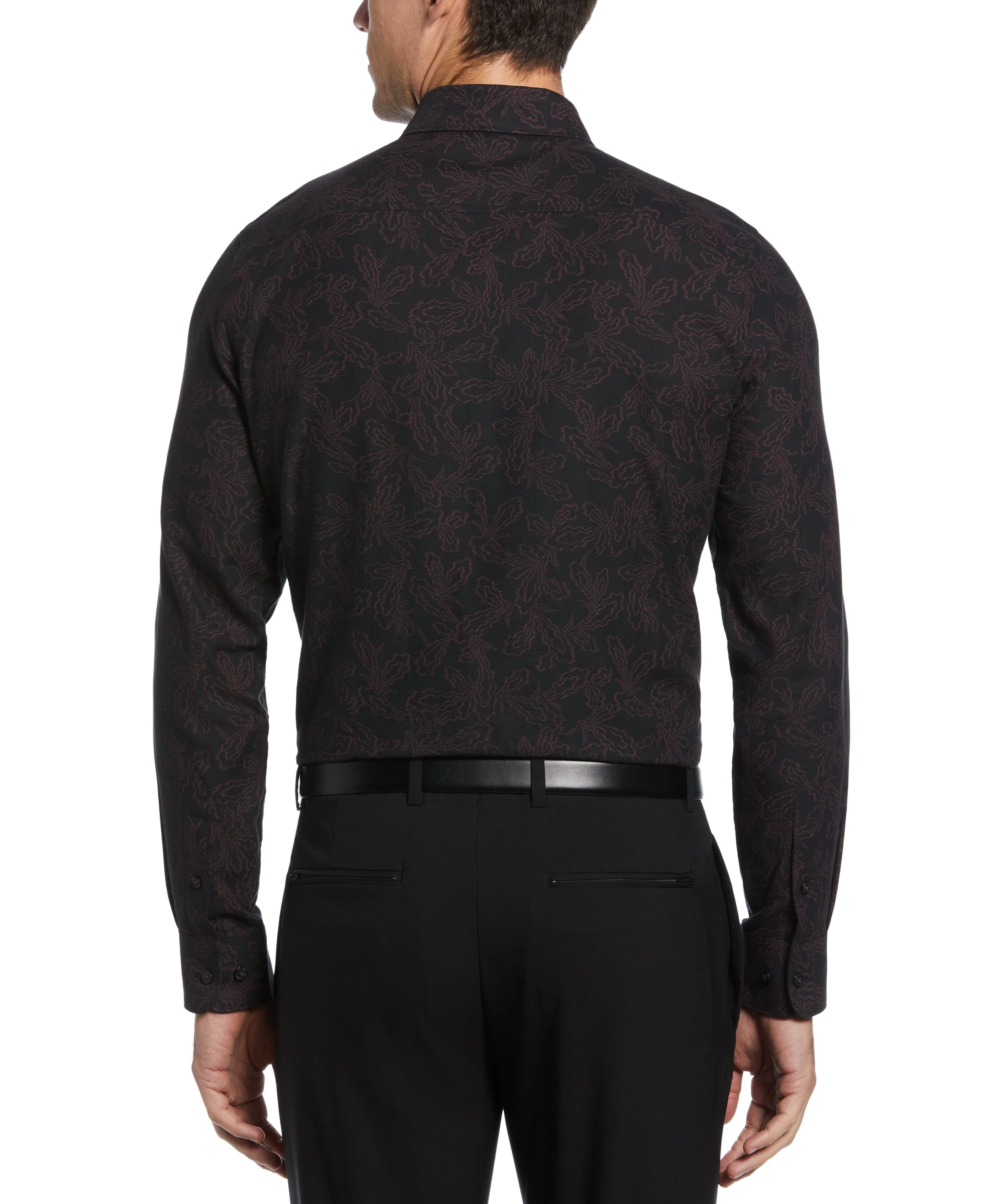Jacquard Floral Print Shirt
