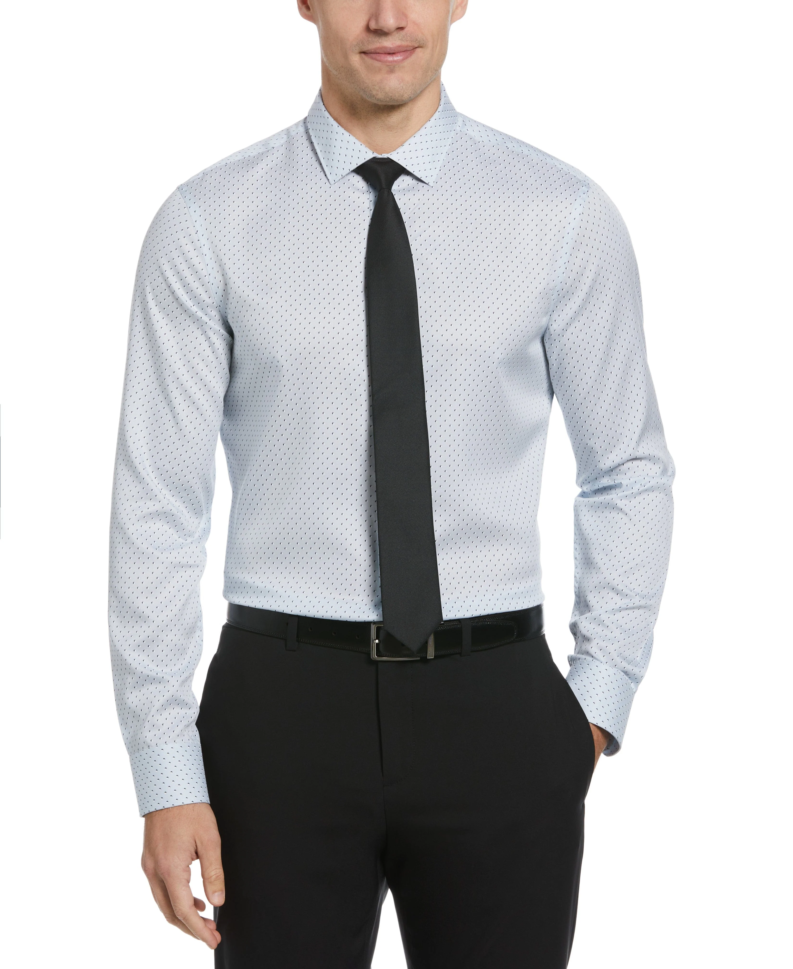 Slim Fit Dot Print Dress Shirt