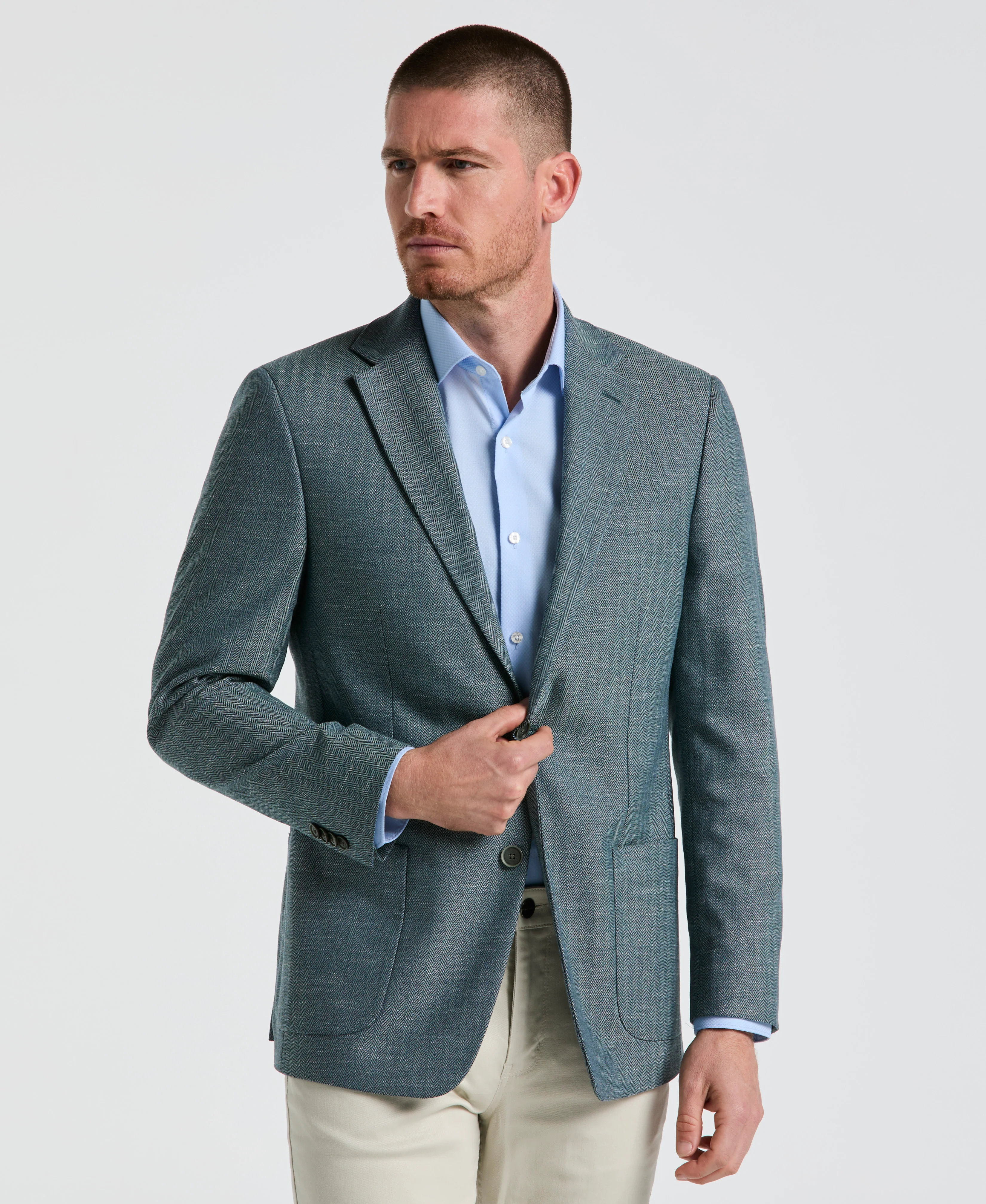 Herringbone Pattern Sports Coat