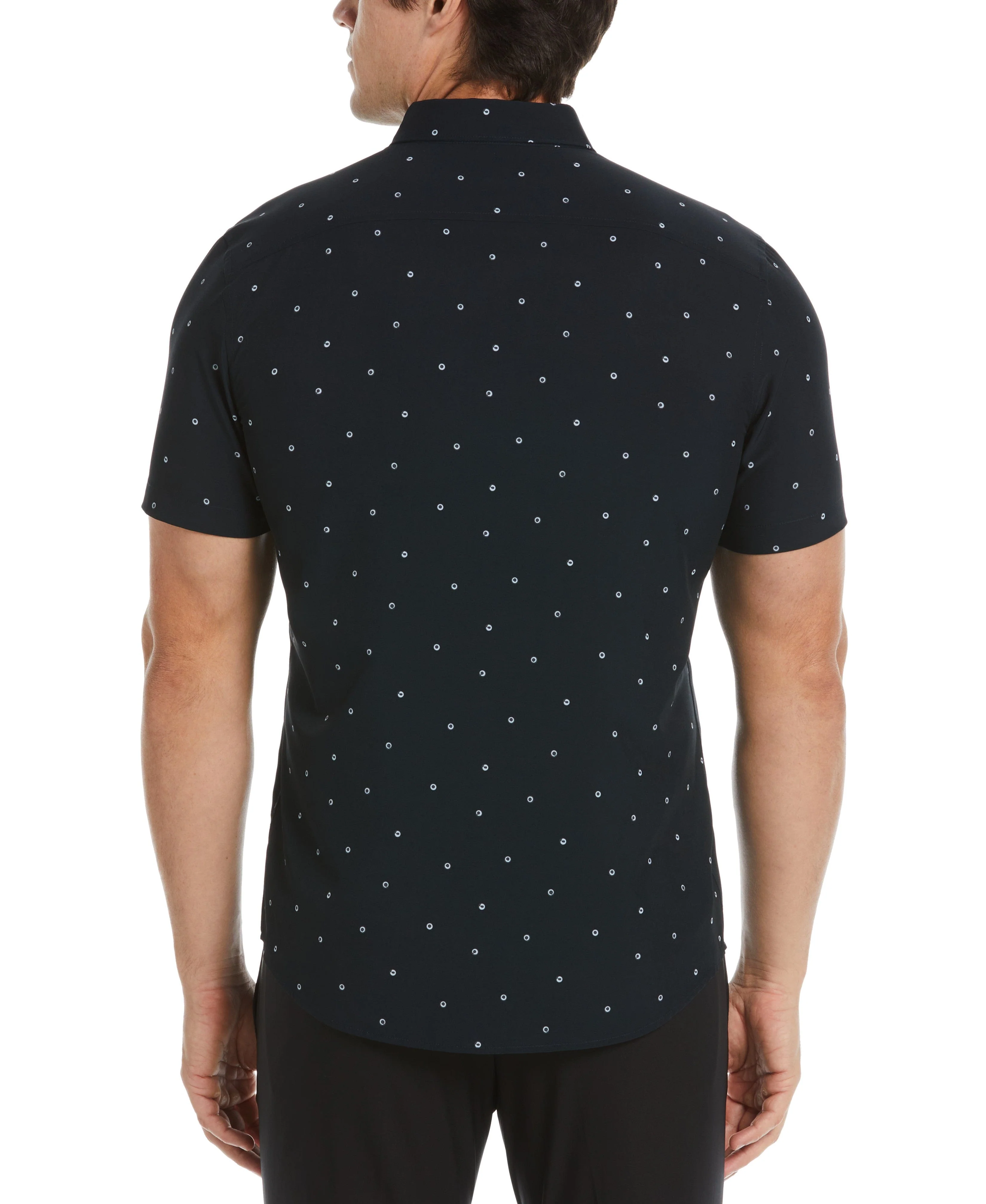 Total Stretch Slim Fit Polka Dot Print Shirt