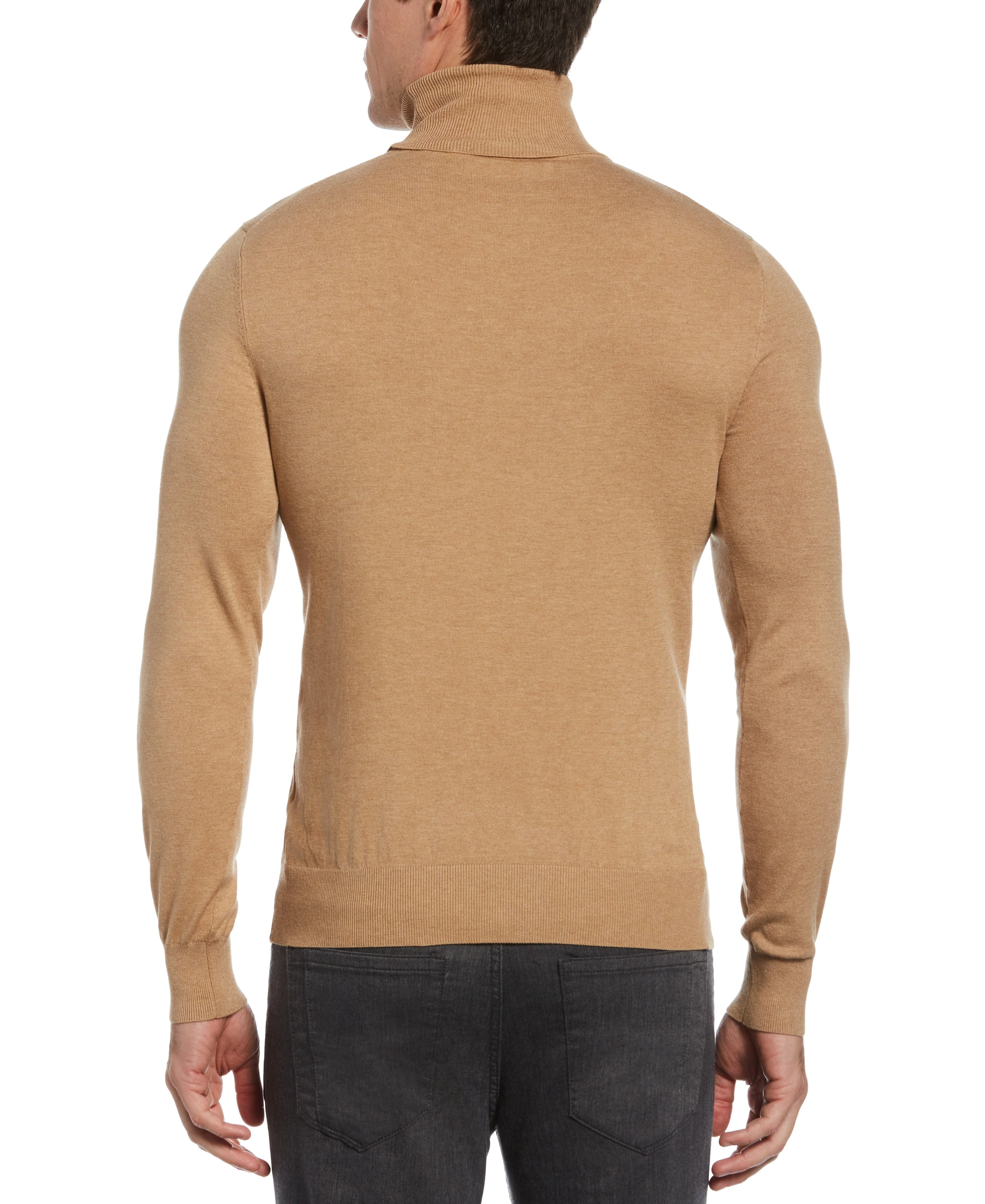 Solid Tech Knit Turtleneck Sweater
