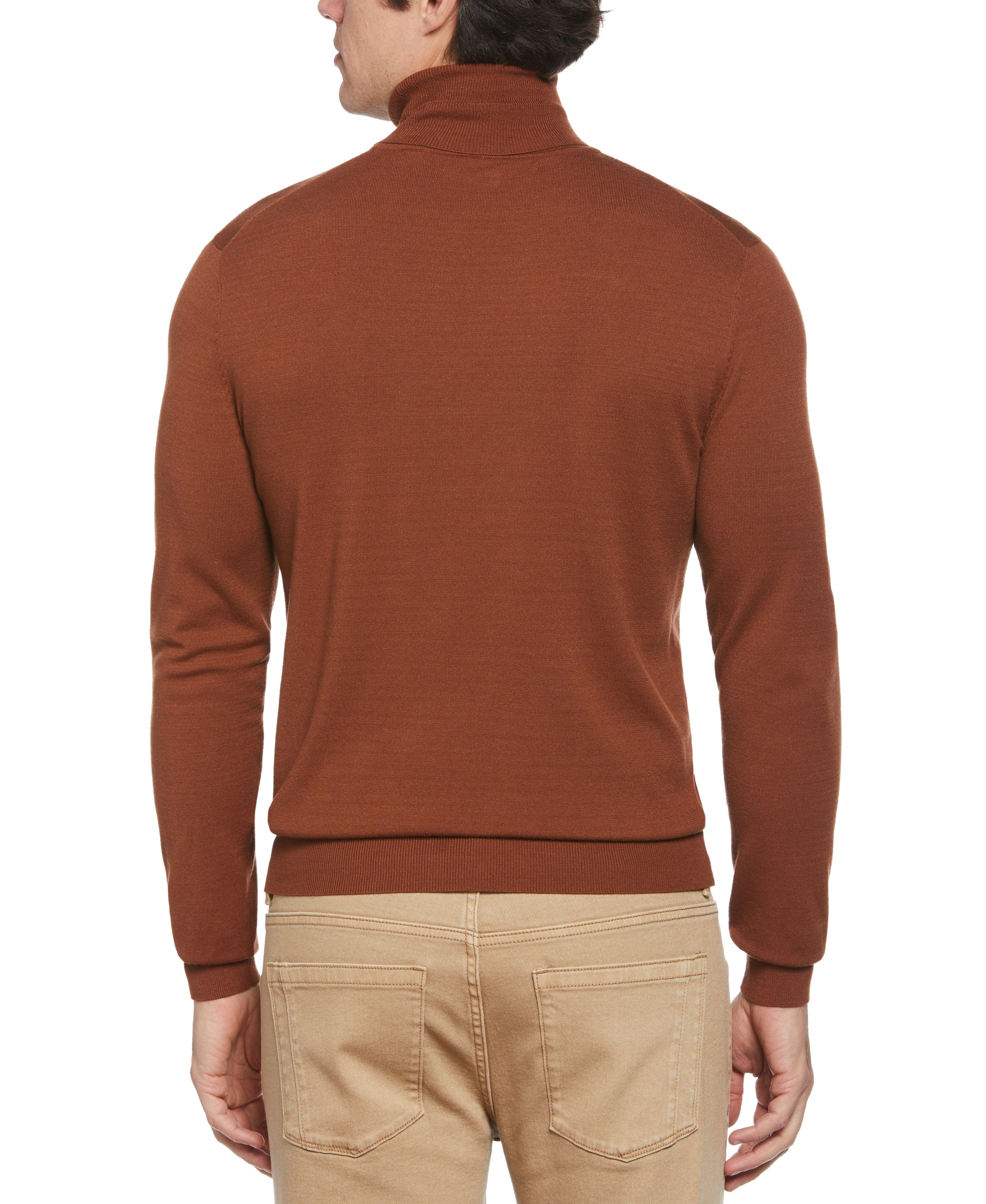 Solid Tech Knit Turtleneck Sweater