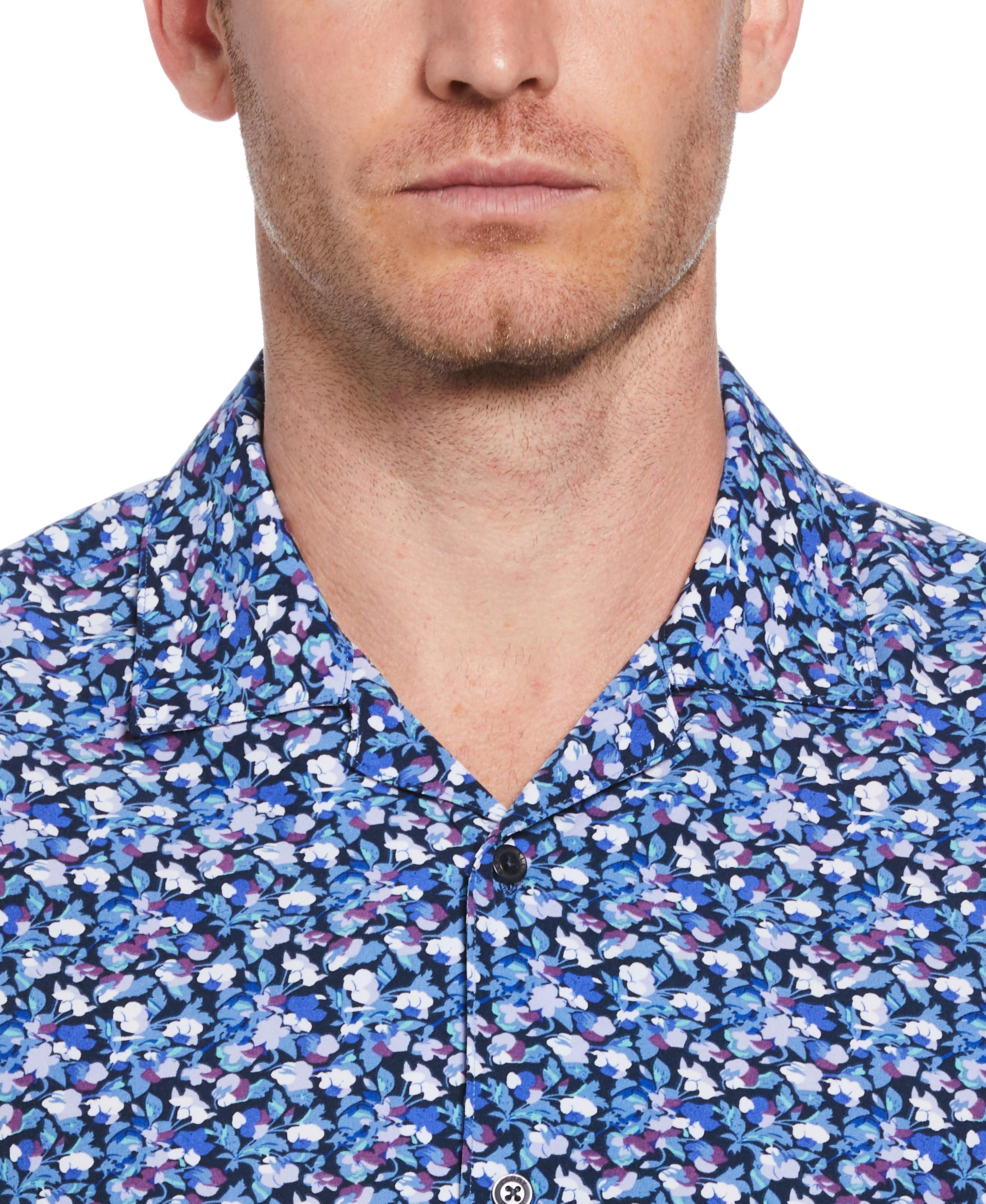 Total Stretch Mini Floral Print Shirt