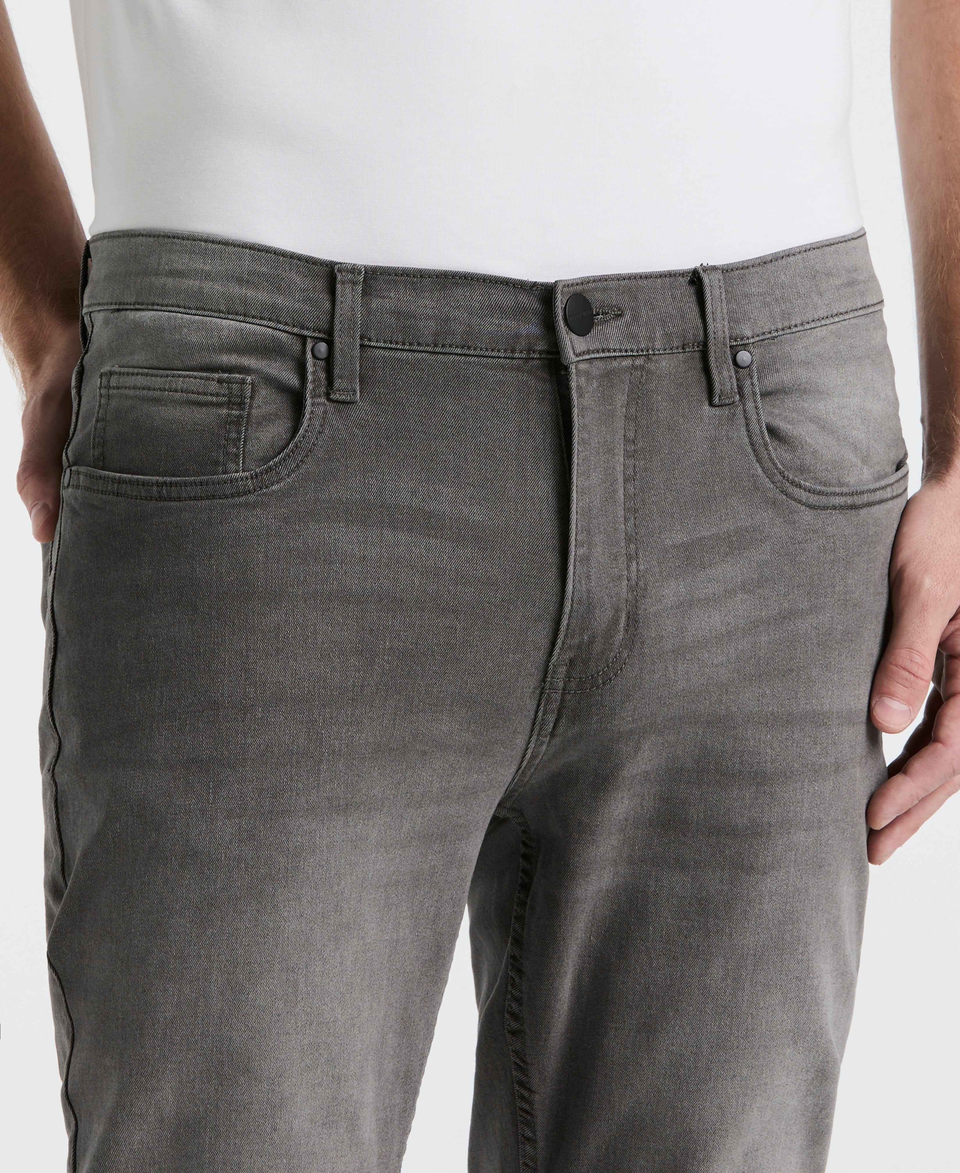 Slim Fit Light Wash Grey 5-Pocket Denim Pant