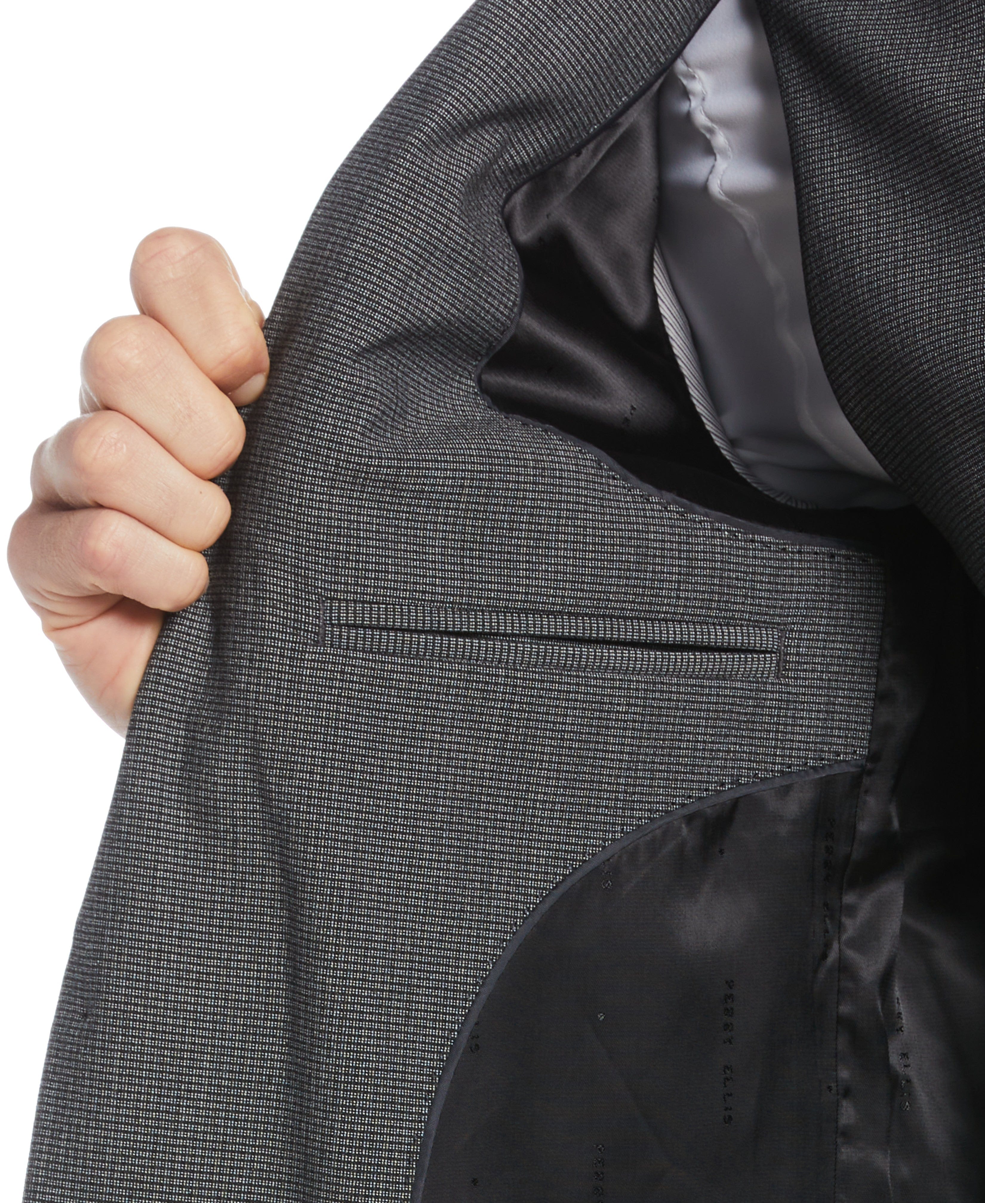 Very Slim Fit Stretch Micro Houndstooth Suit Jacket