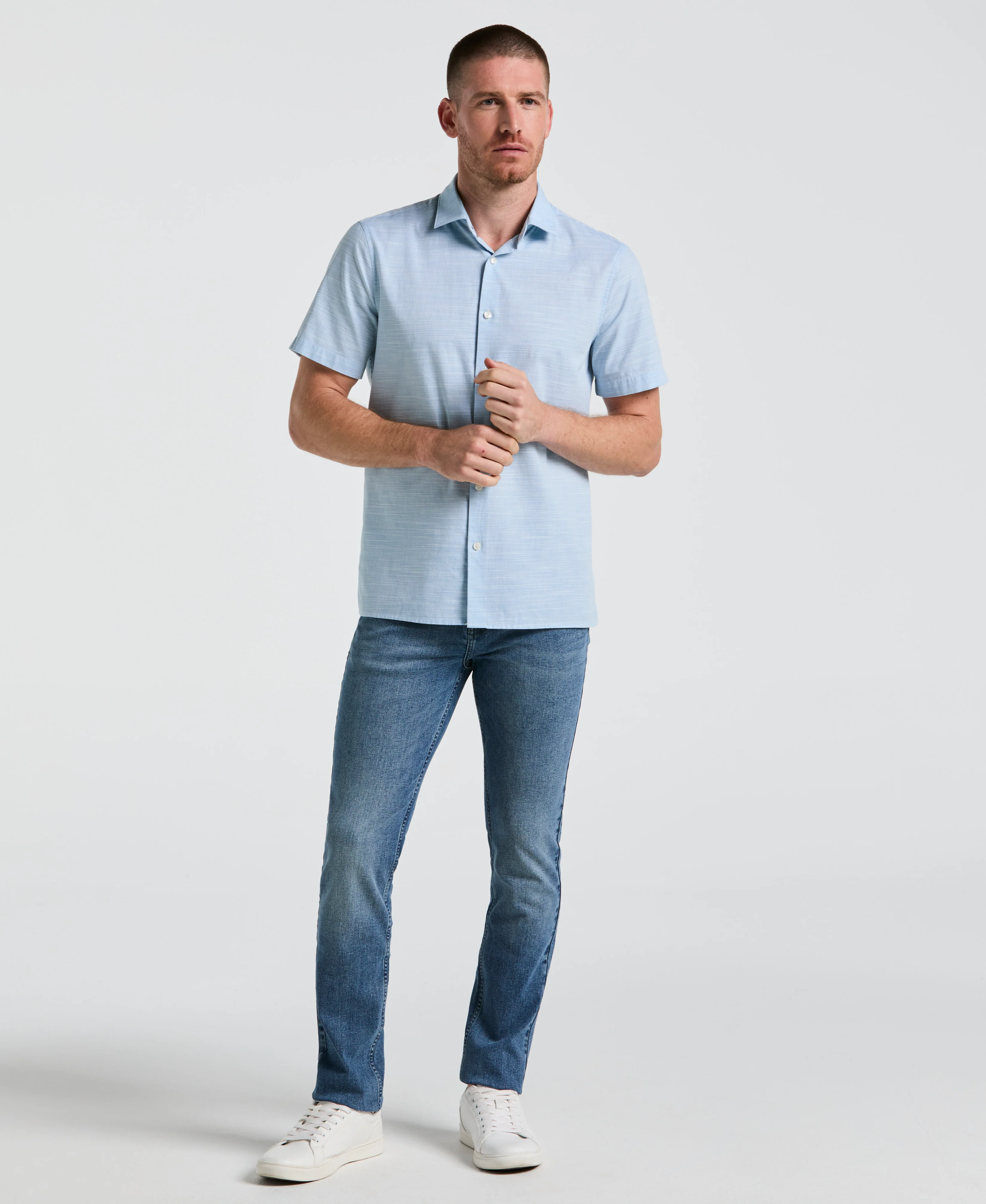 Medium Wash Indigo 5 Pocket Denim Pant