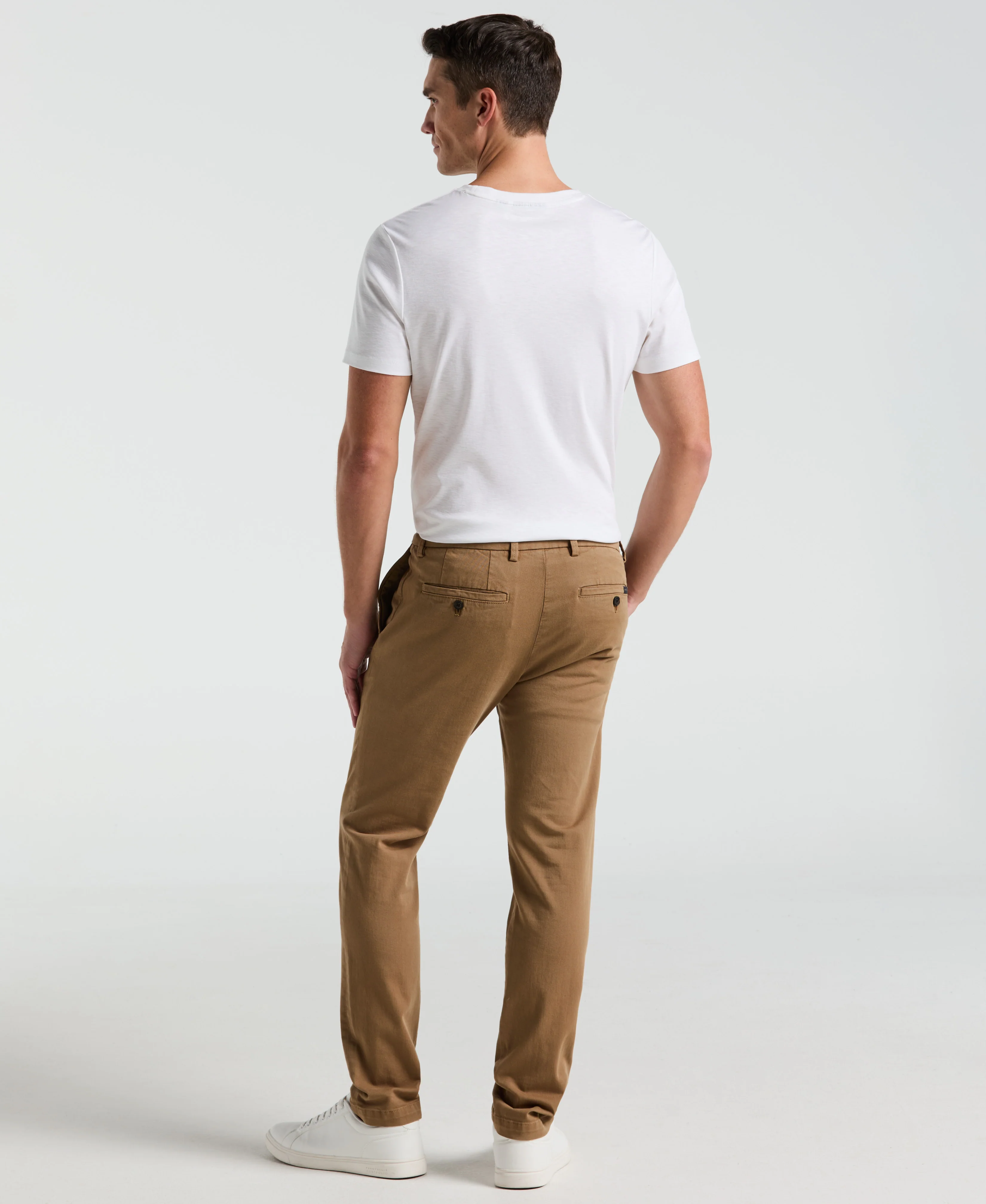 Slim Fit Dyed Solid Twill Chino Pant