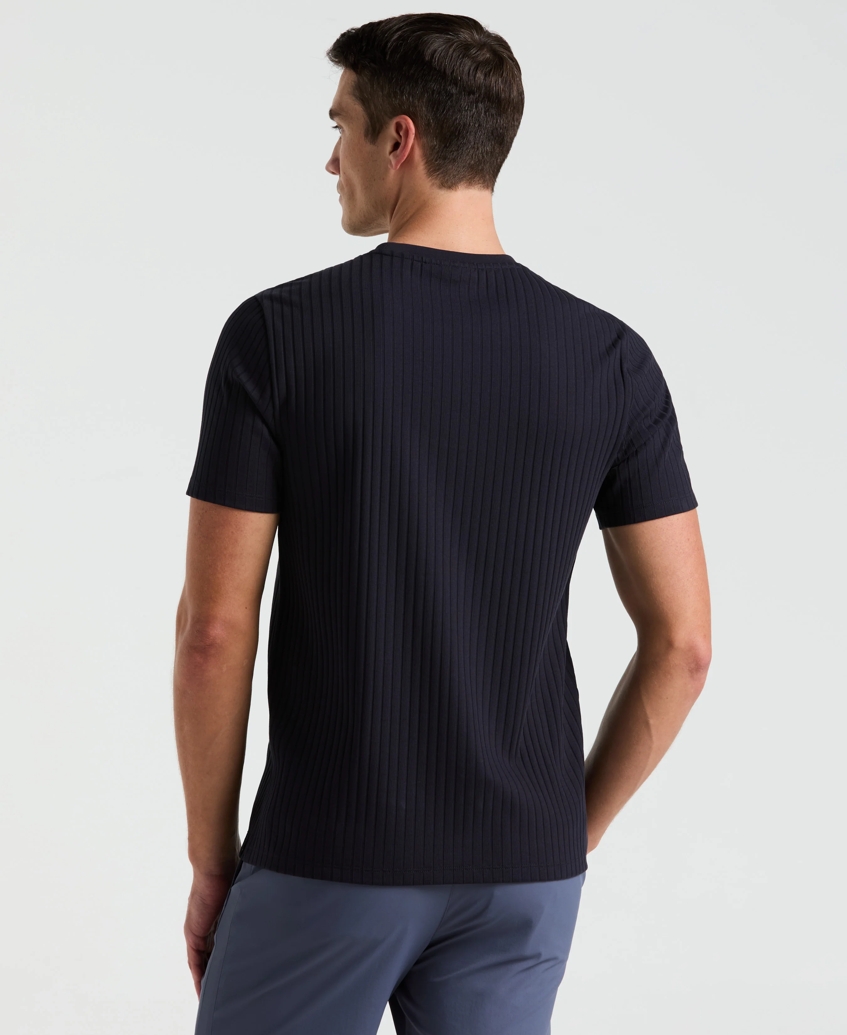 Ribbed Crew Neck Tee