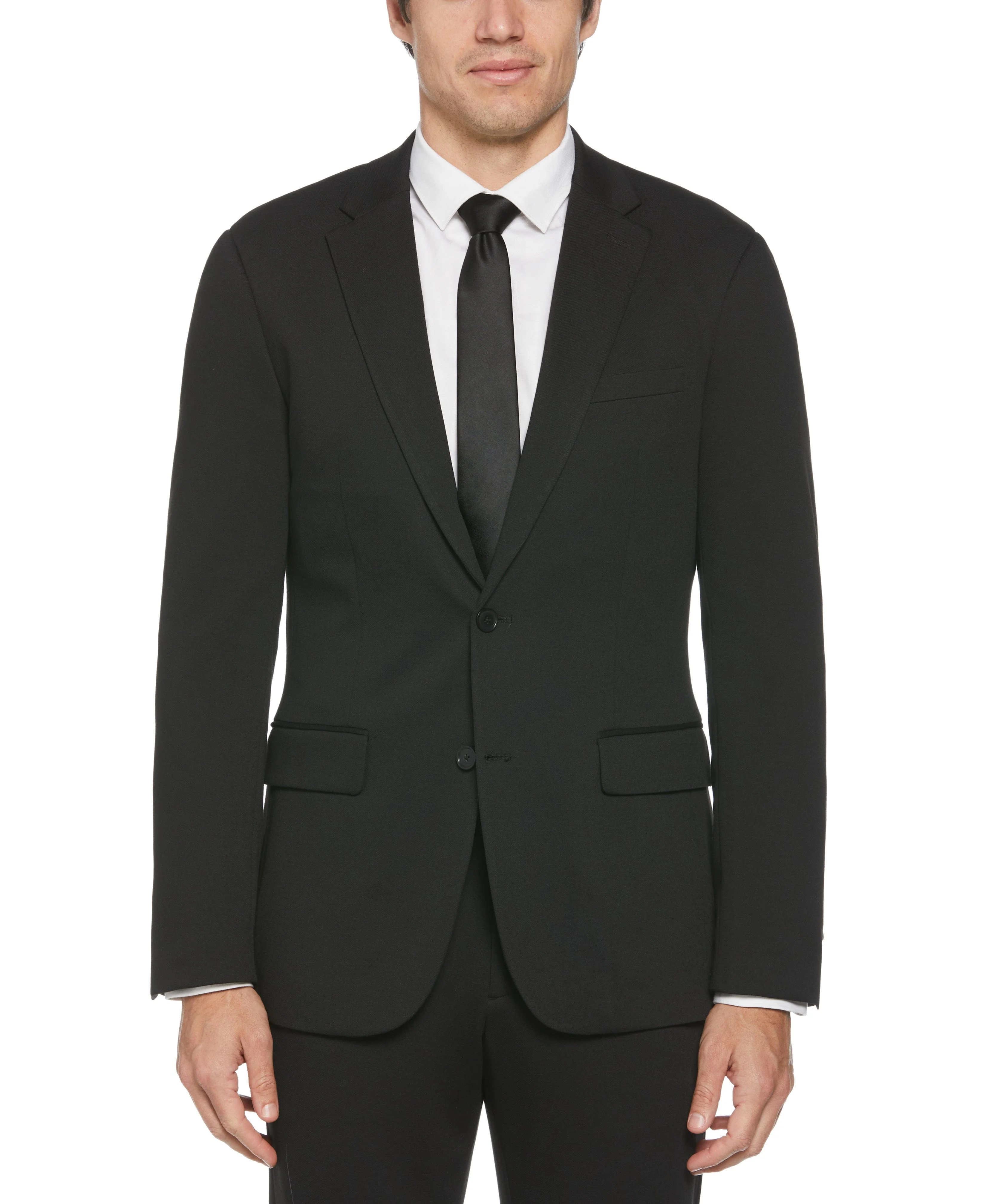 Slim Fit Solid Knit Suit Jacket