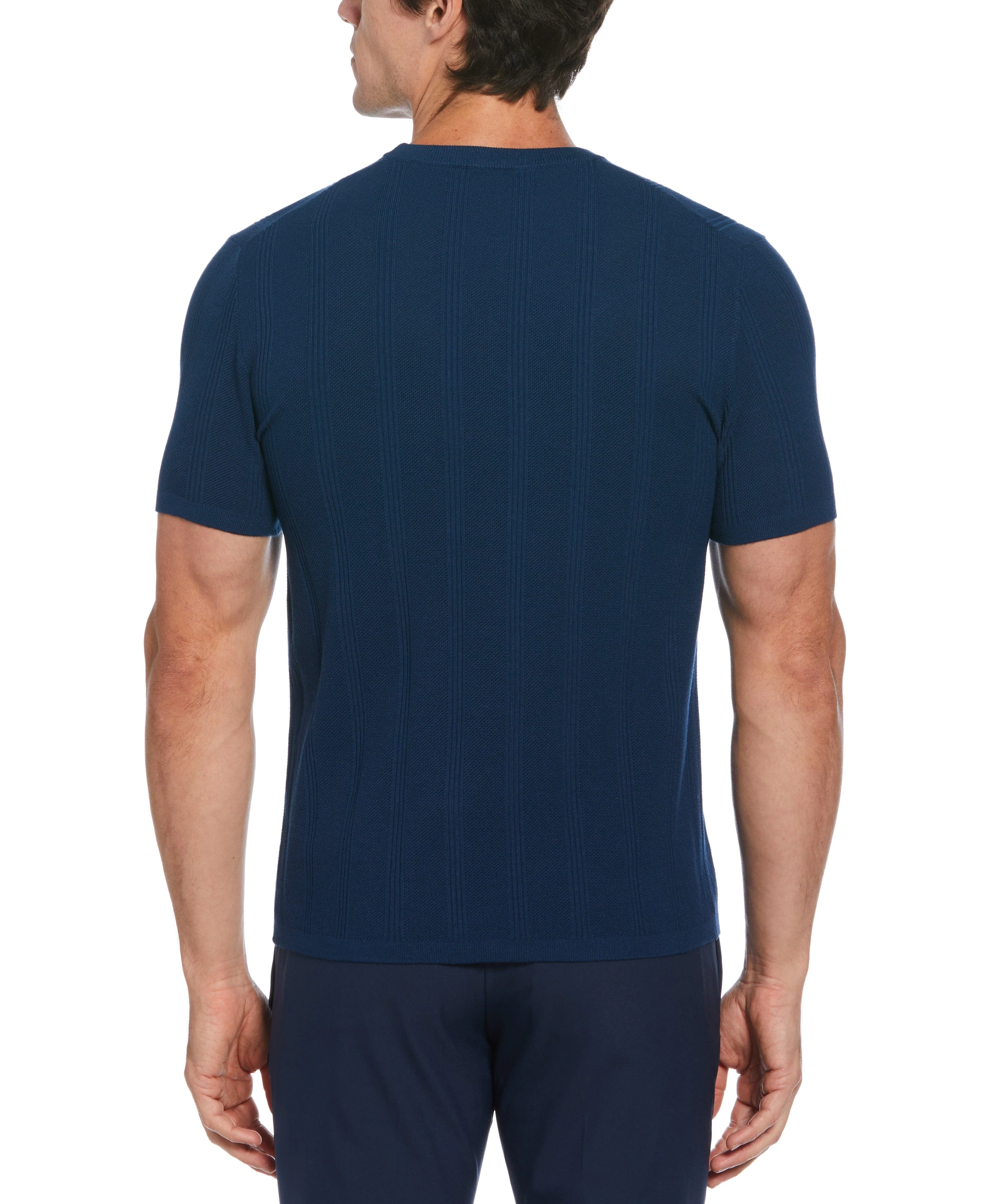 Tech Knit Striped Crew Neck Shirt