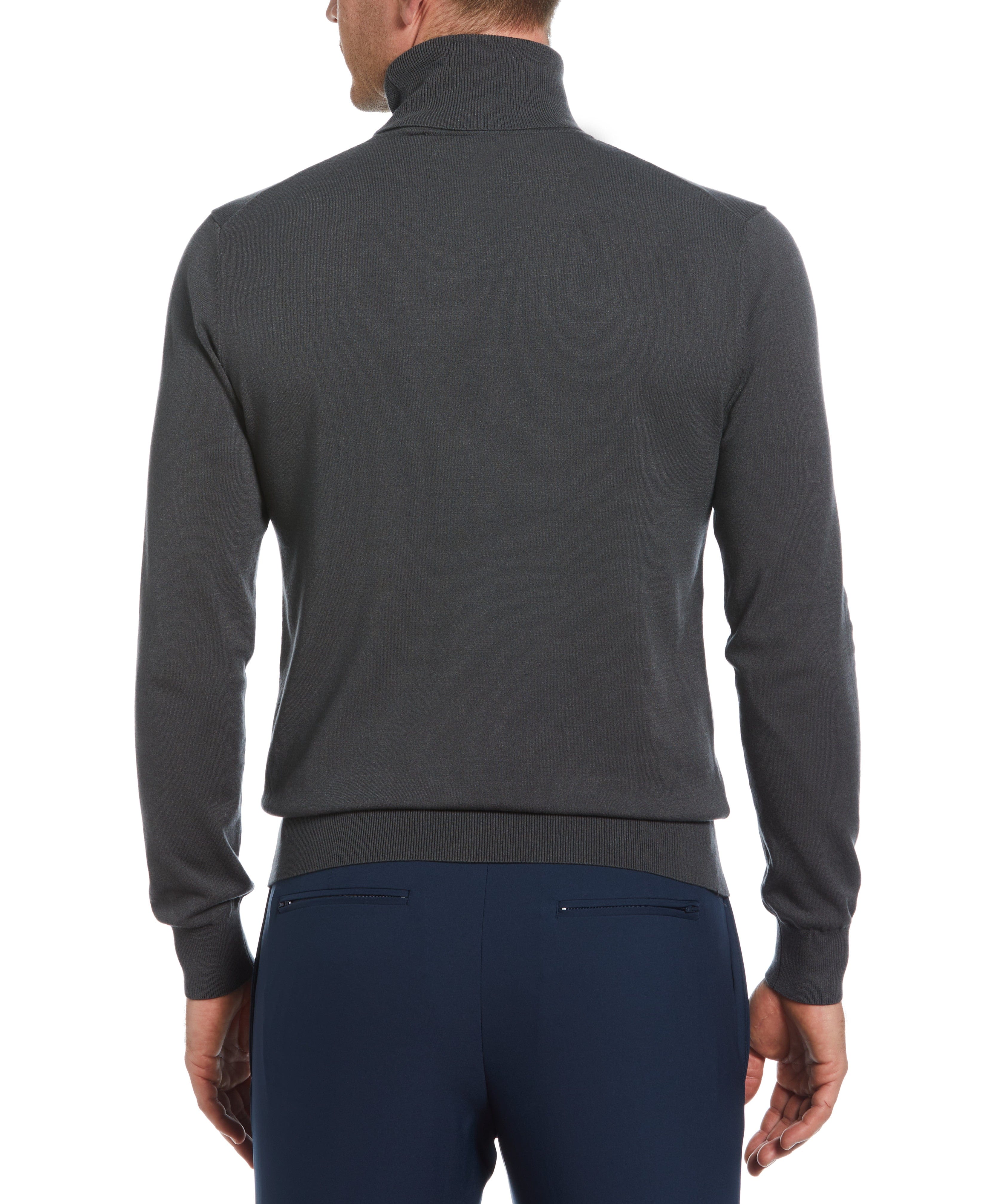 Solid Tech Knit Turtleneck Sweater