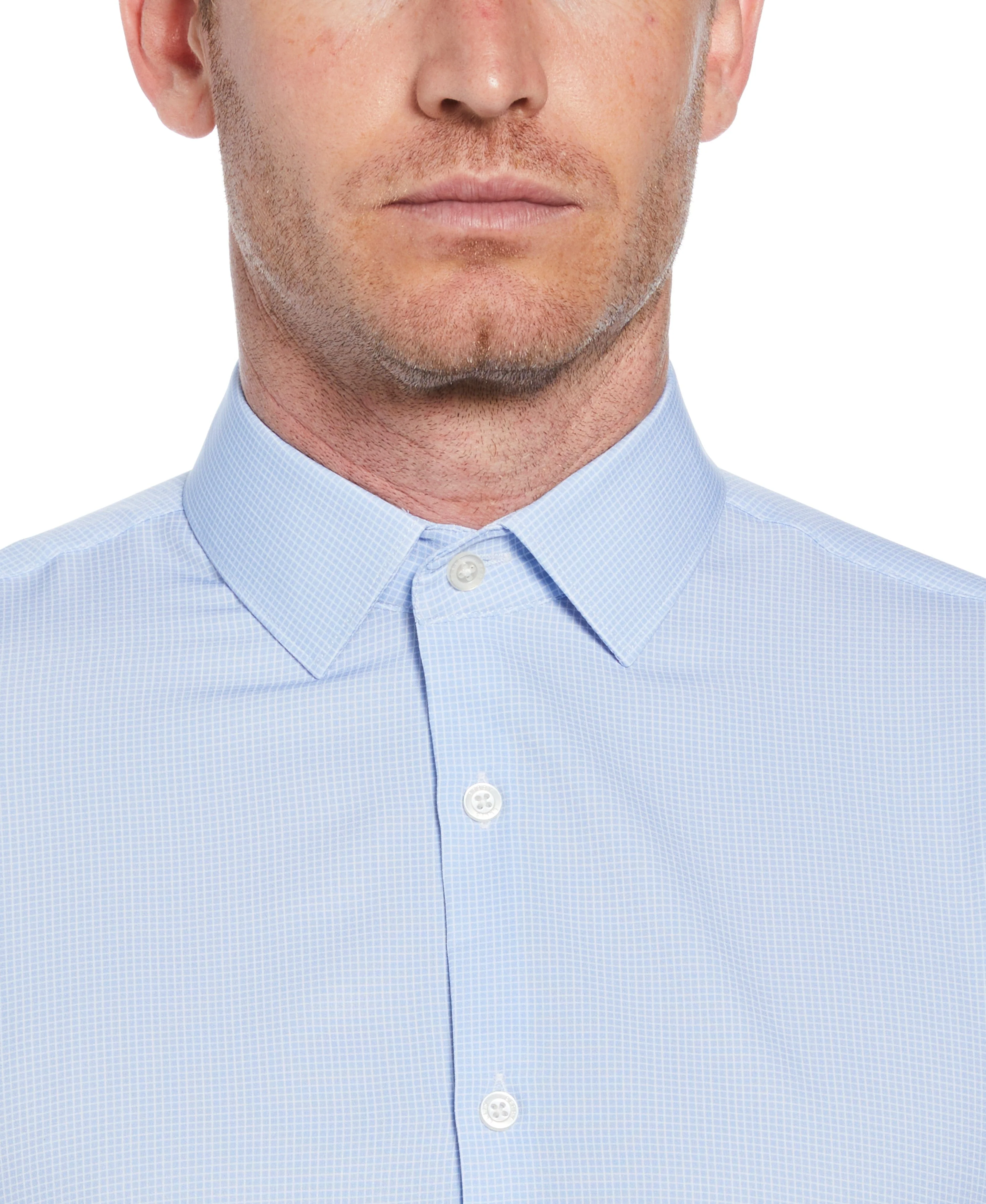 Total Stretch Micro Check Print Shirt