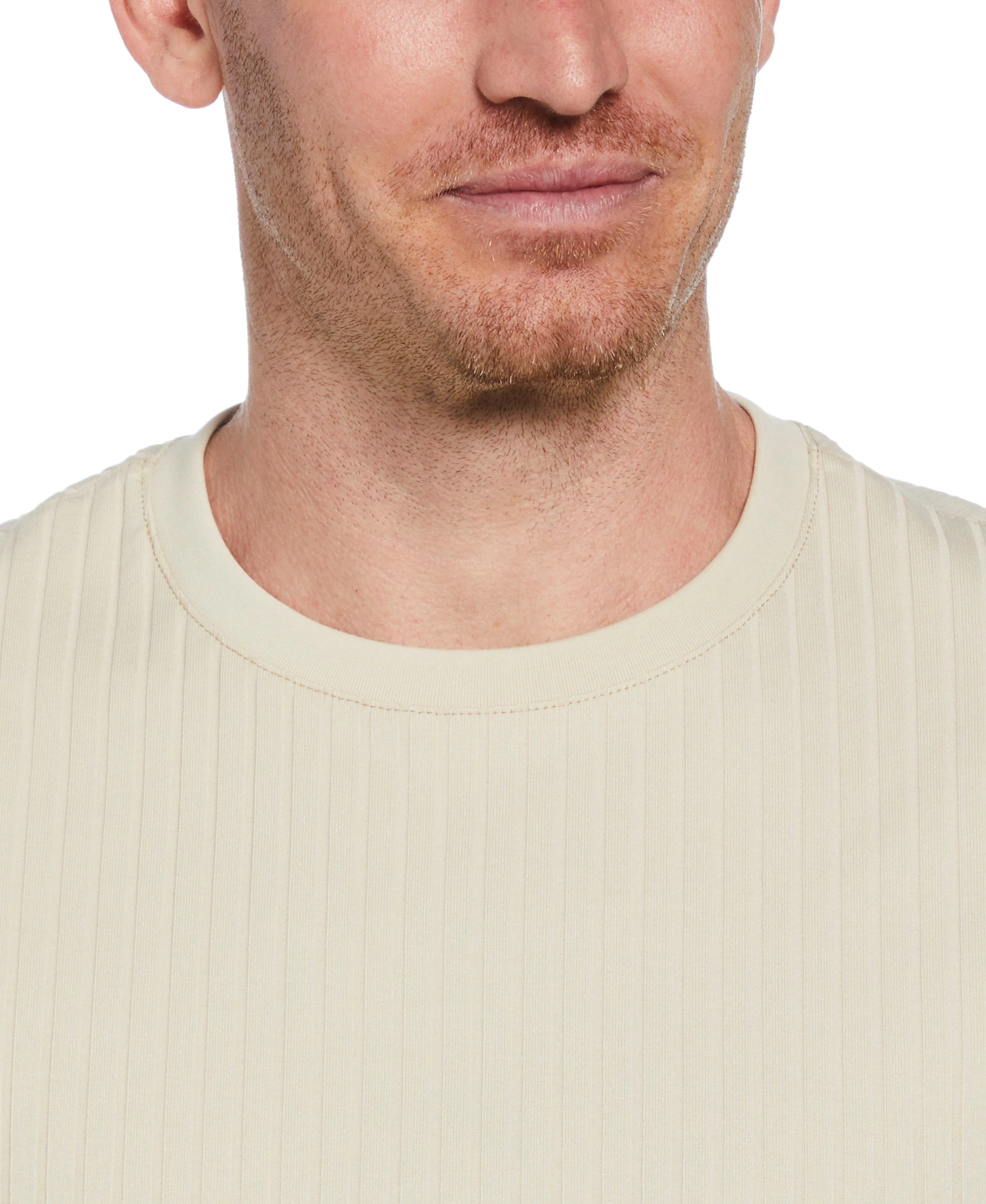 Ribbed Crew Neck Tee