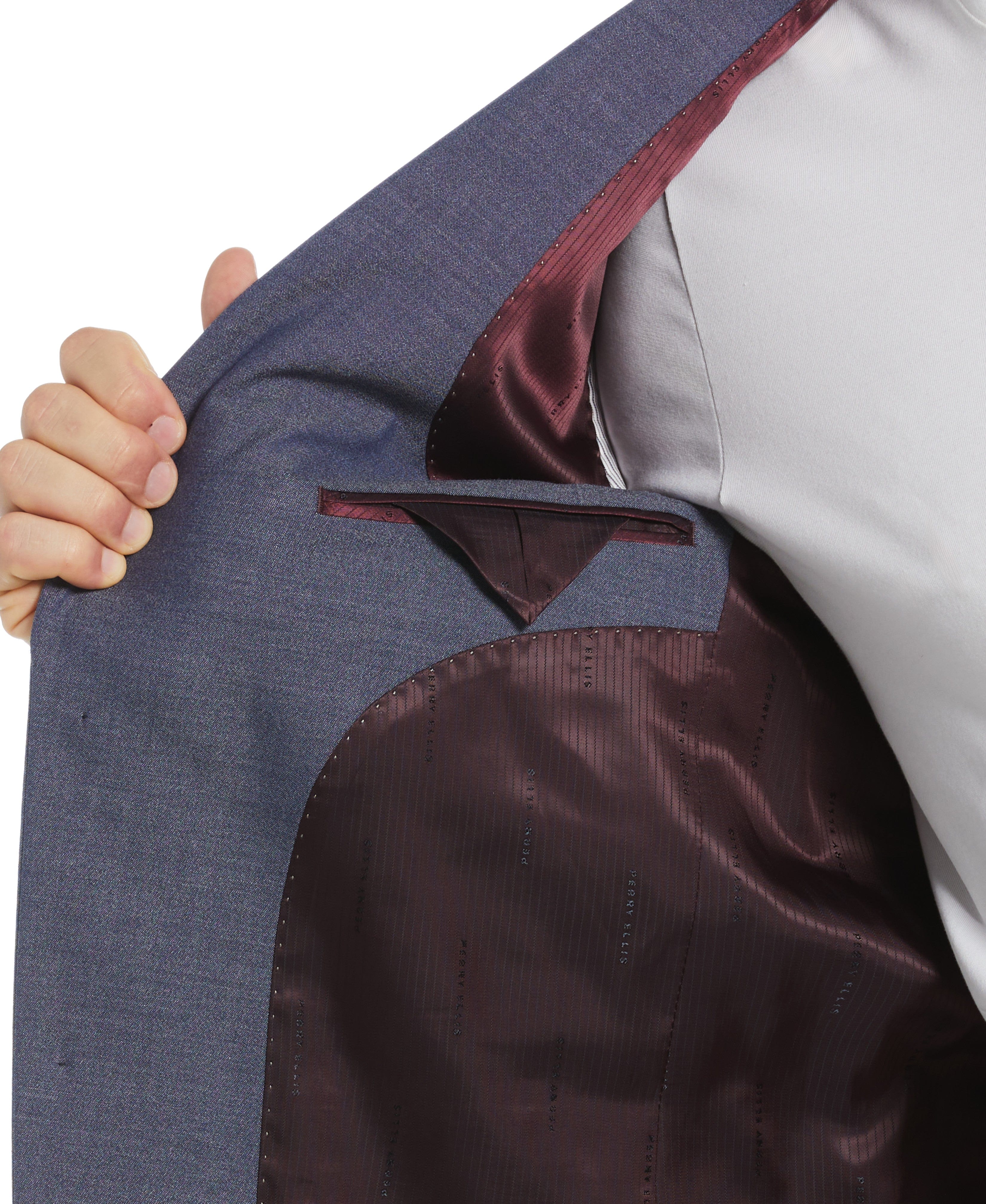 Skinny Fit Notch Lapel Iridescent Suit Jacket