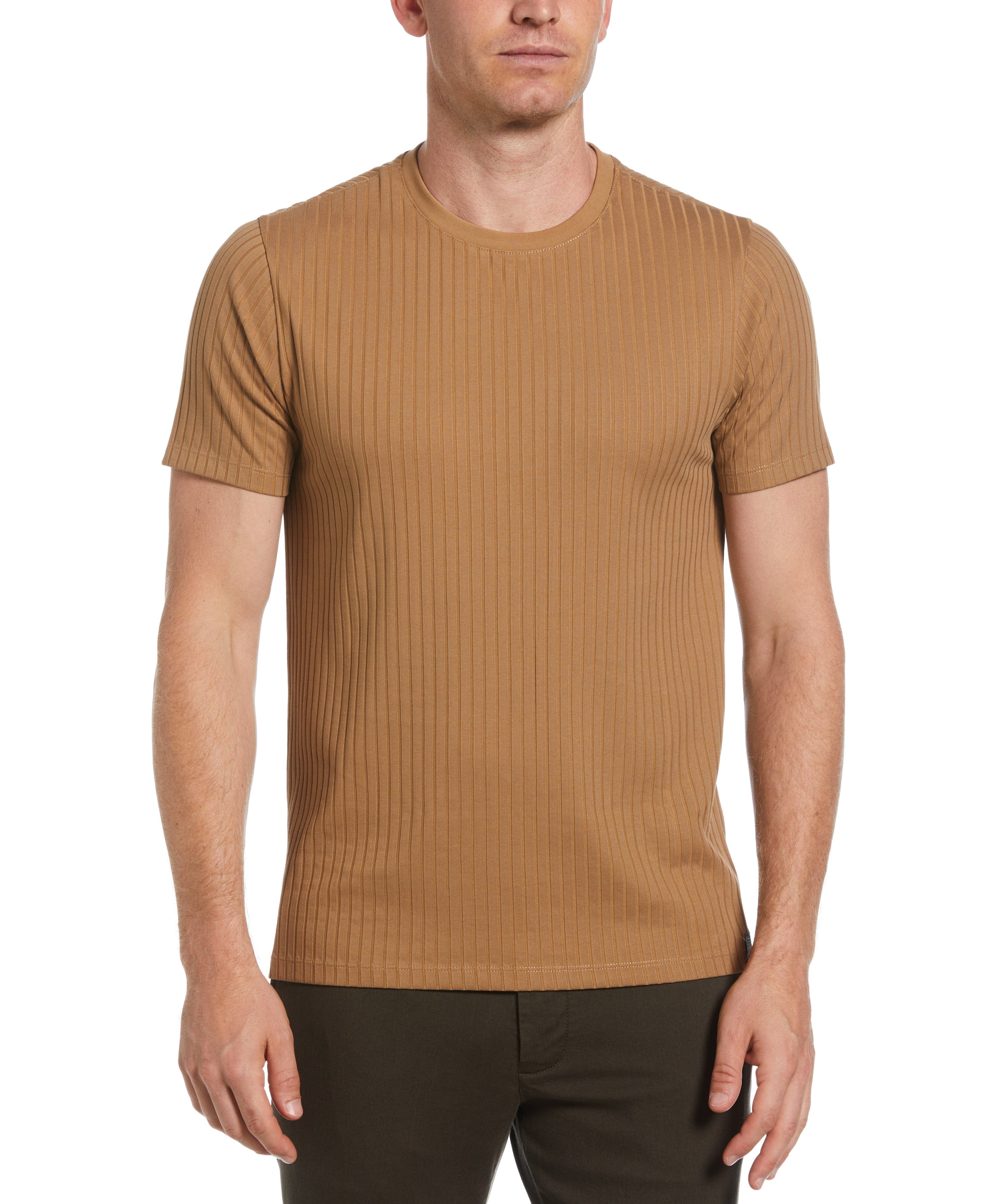 Ribbed Crew Neck Tee