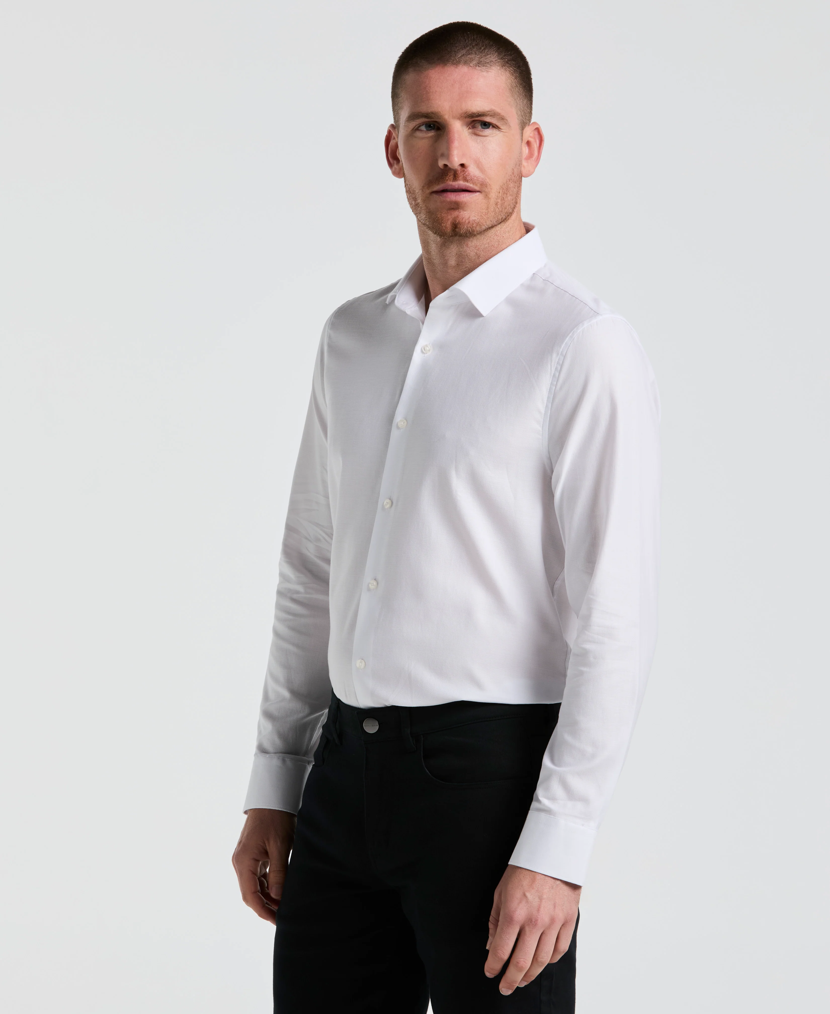 Dobby Micro Diamond Print Dress Shirt