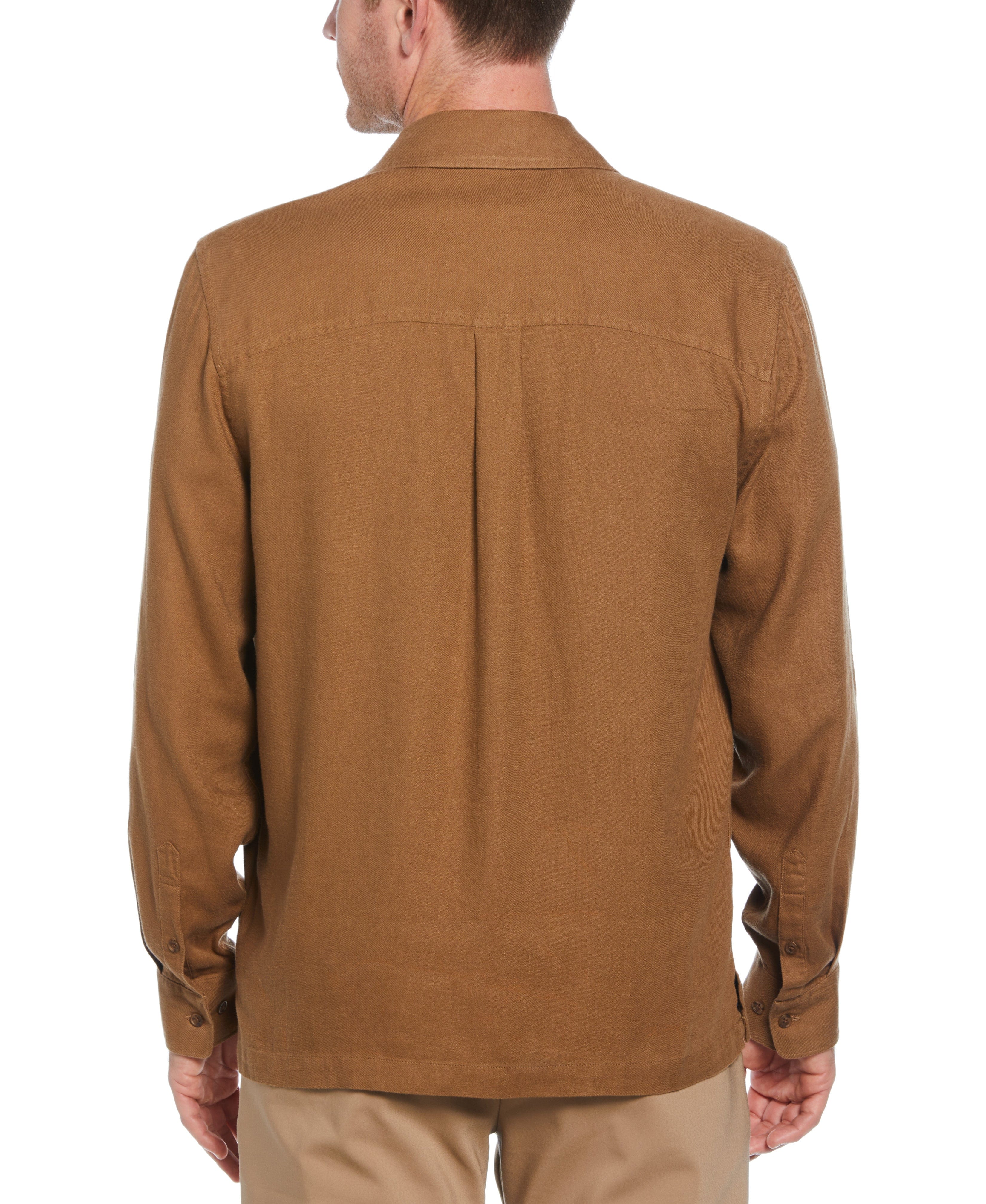 Slim Fit Solid Twill Button Down Shirt