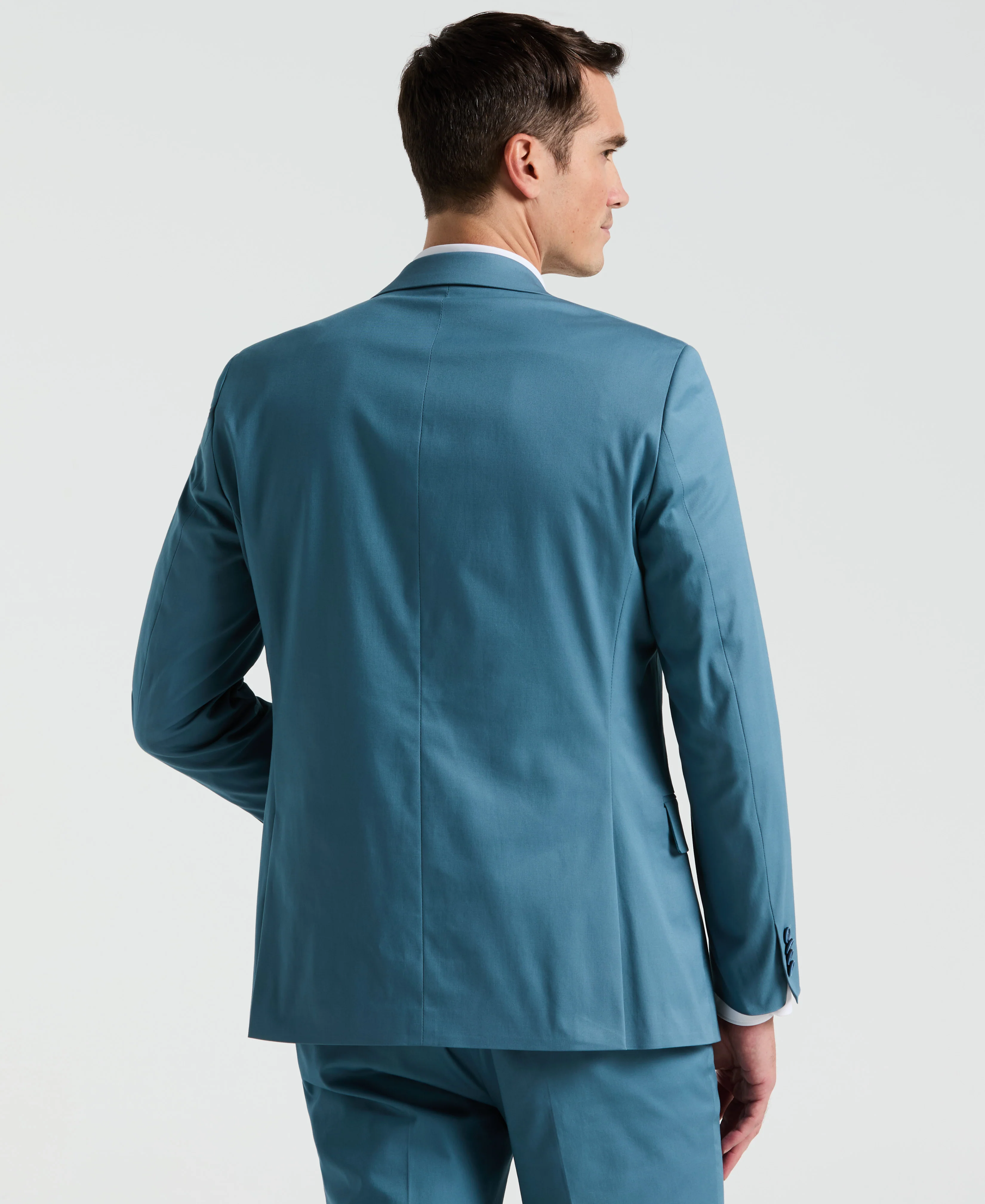 Slim Fit Solid Cotton Blend Suit Jacket