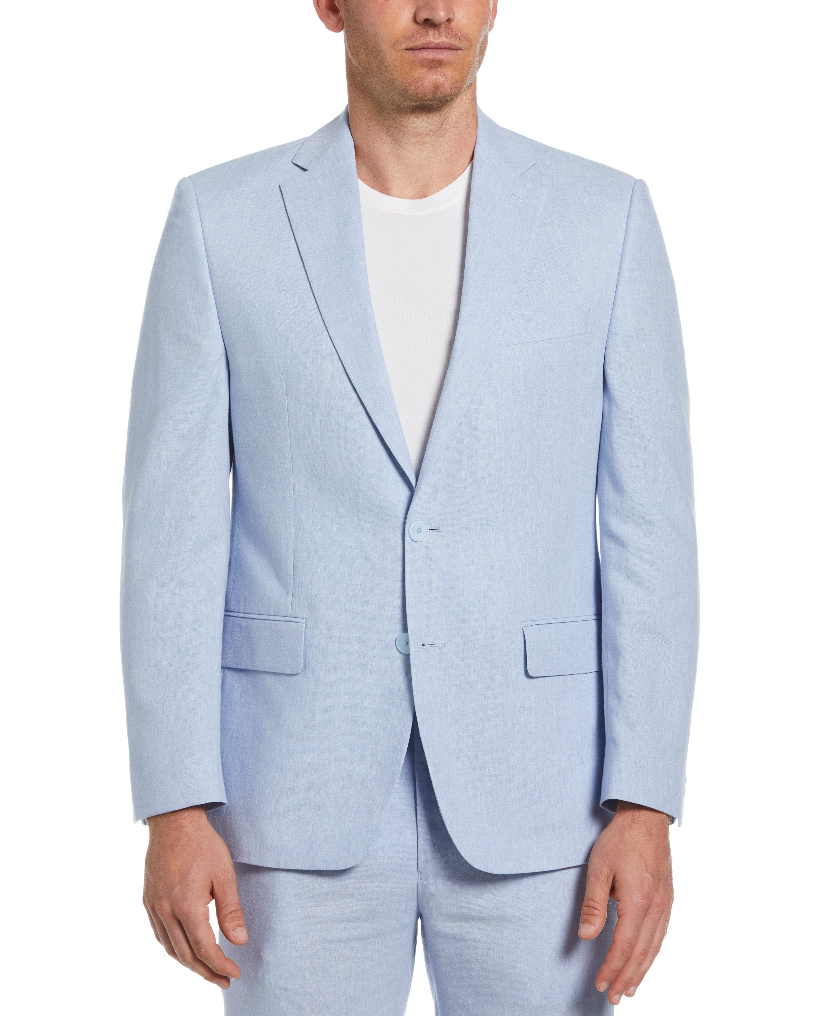 Slim Fit Linen Blend Suit Jacket