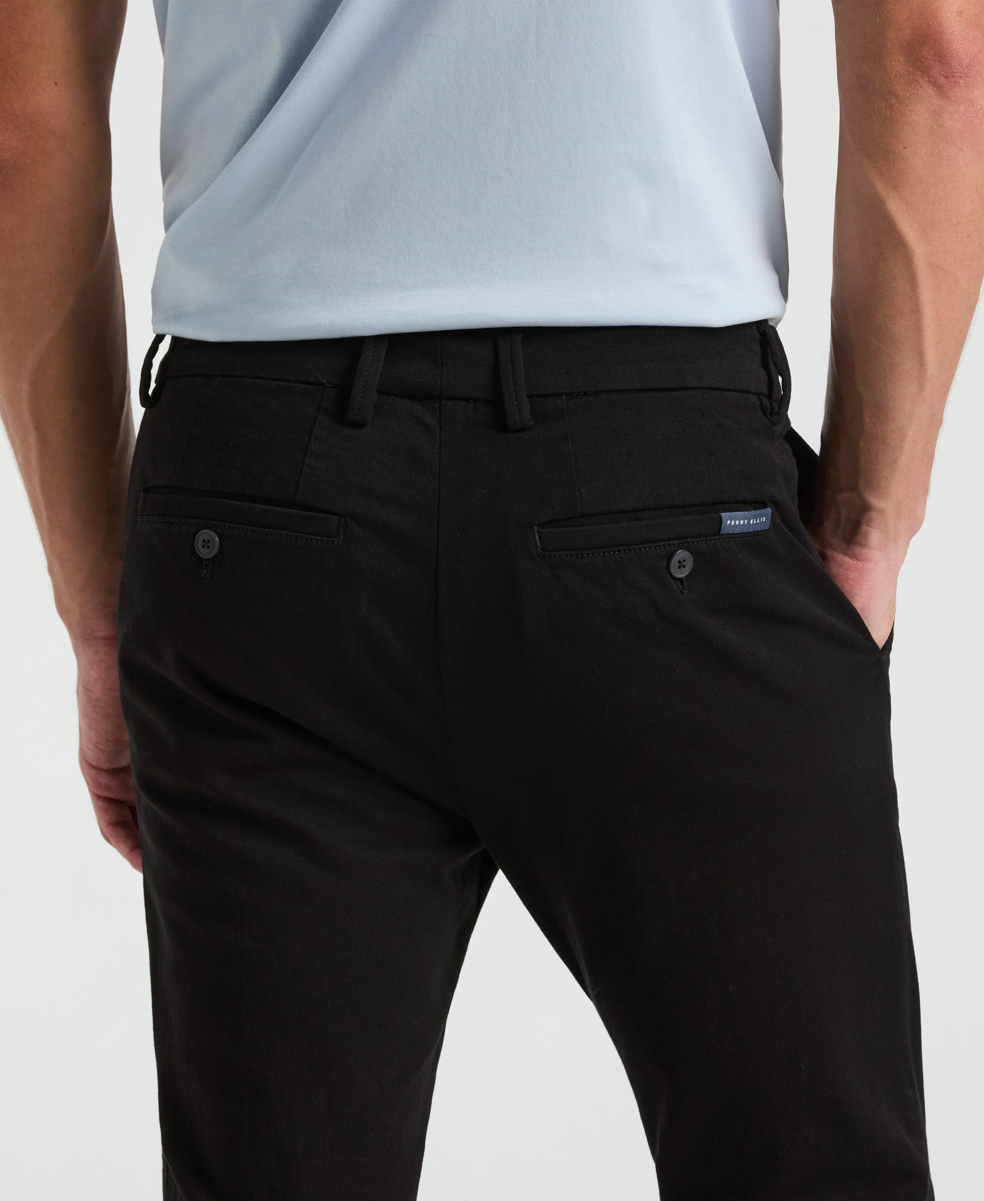 Slim Fit Dyed Solid Twill Chino Pant