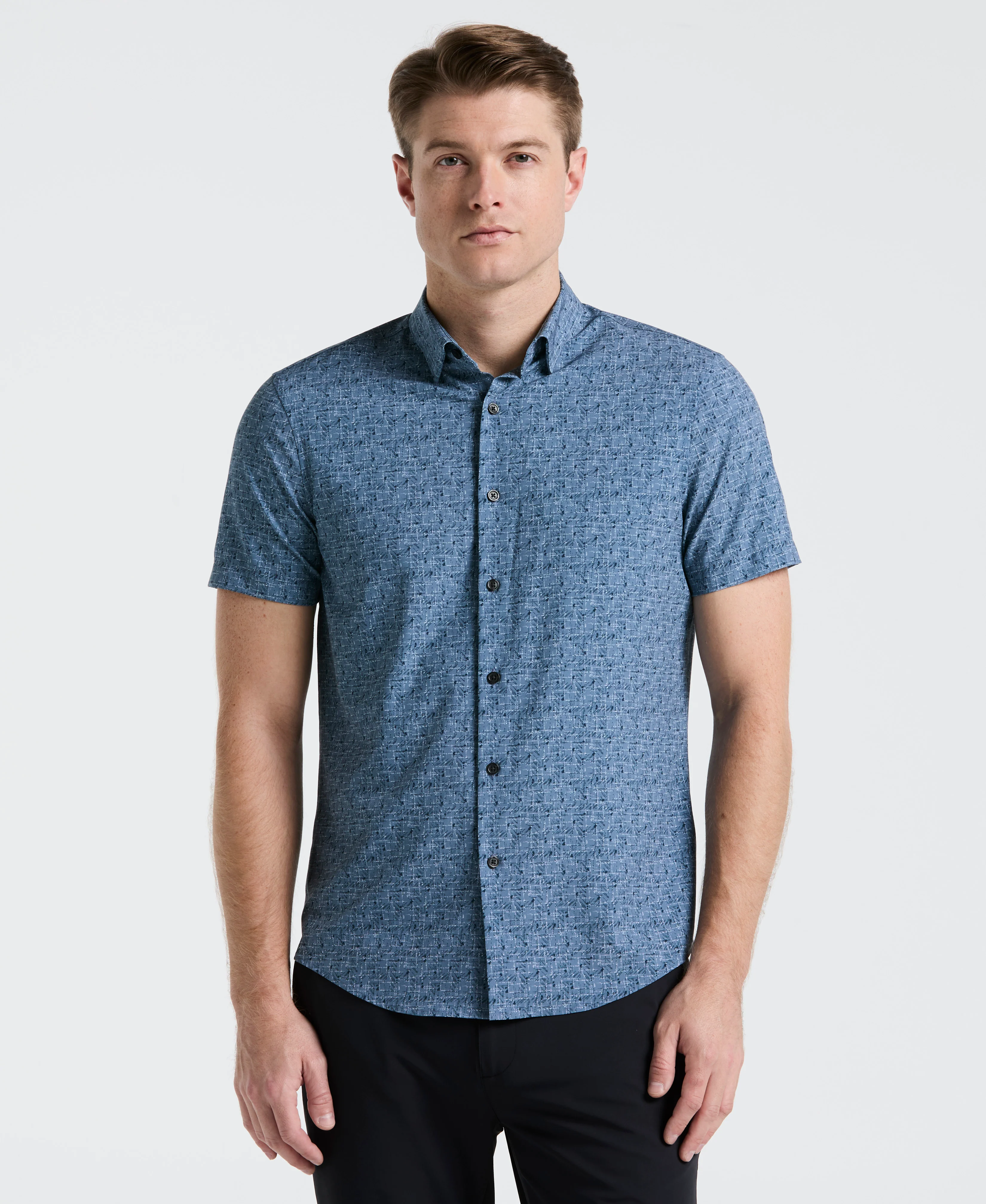 Slim Fit Textured Print Shirt