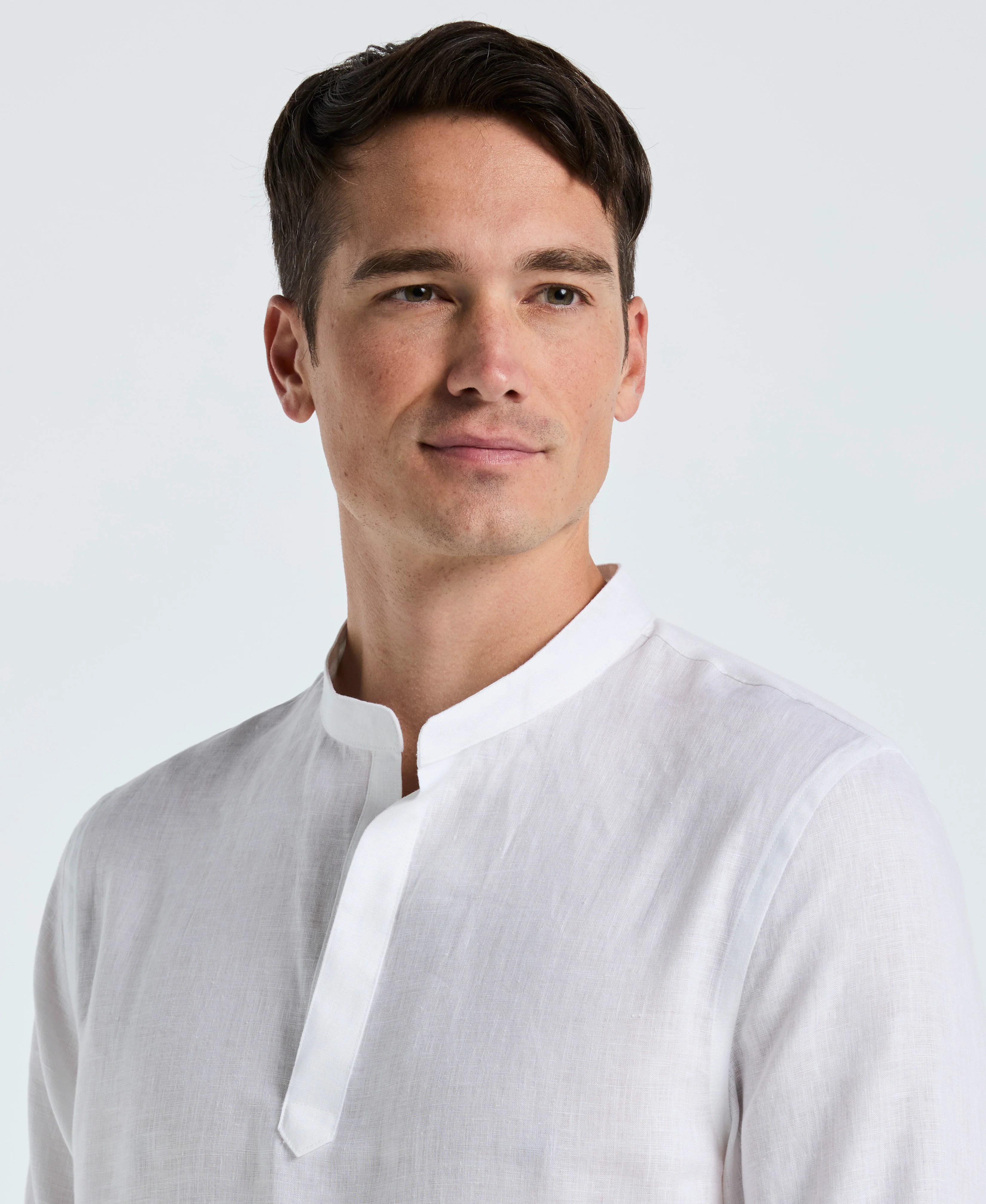 Solid Linen Popover Shirt