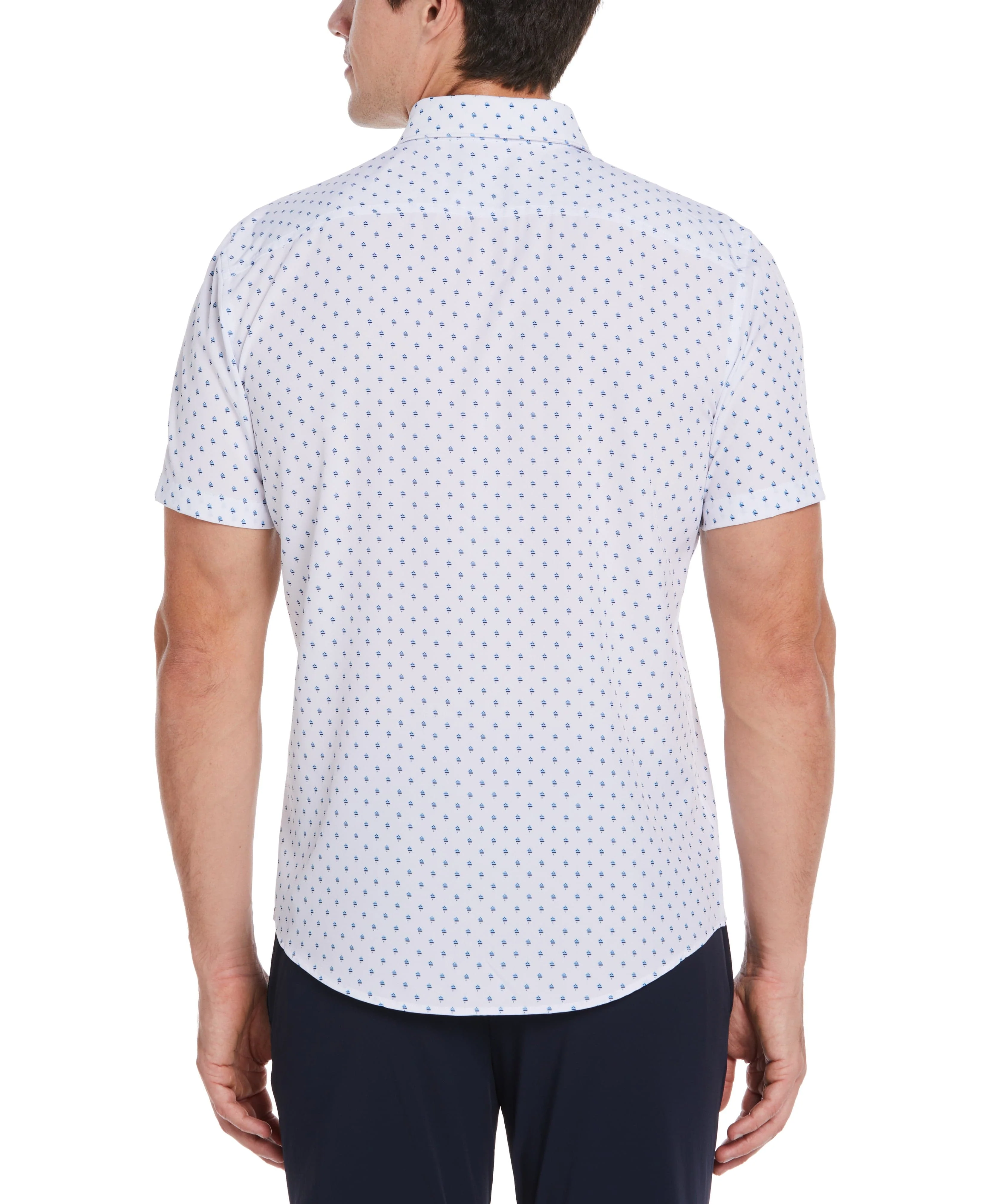 Total Stretch Slim Fit Geo Print Shirt