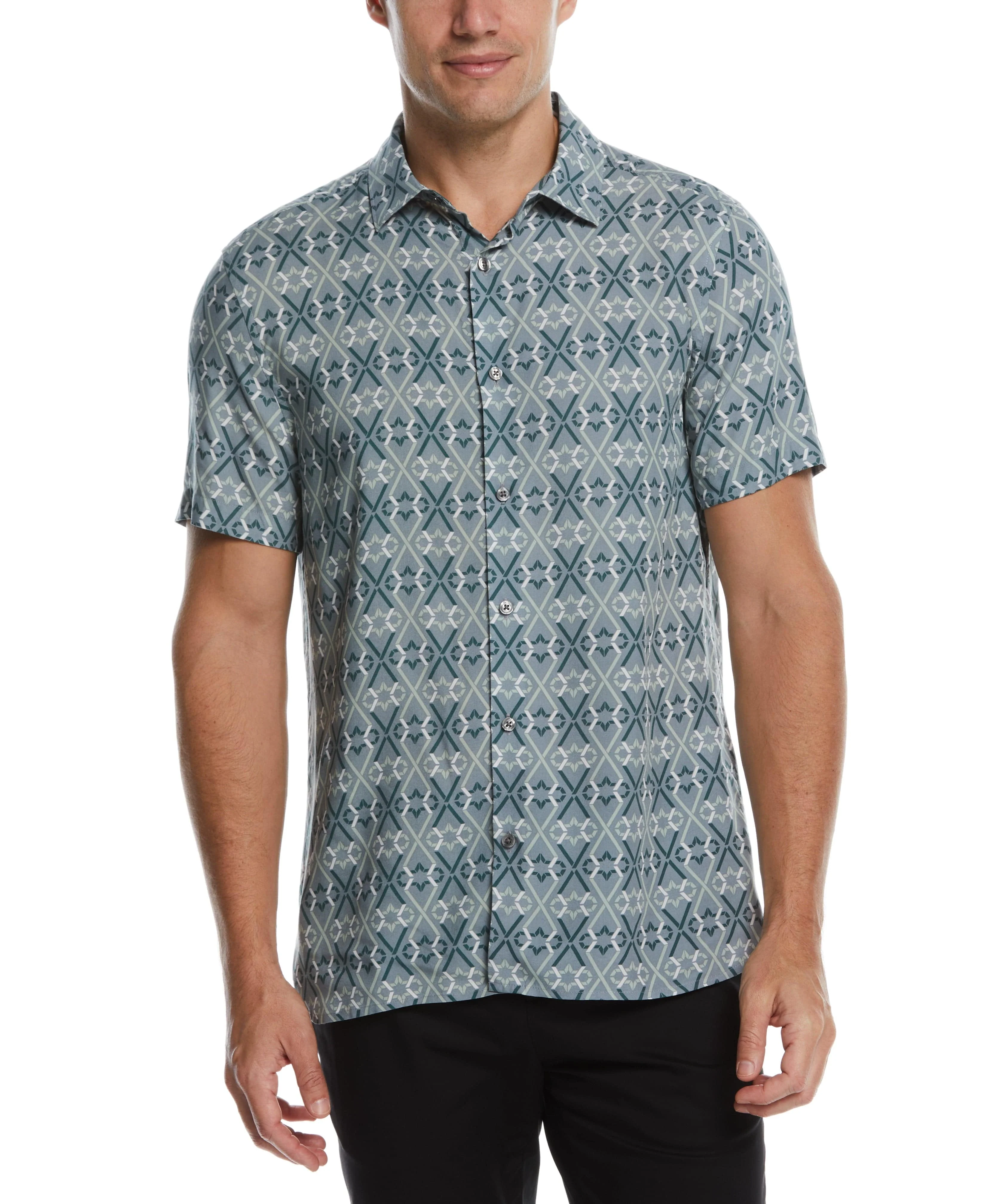 Geo Print Soft Camp Shirt